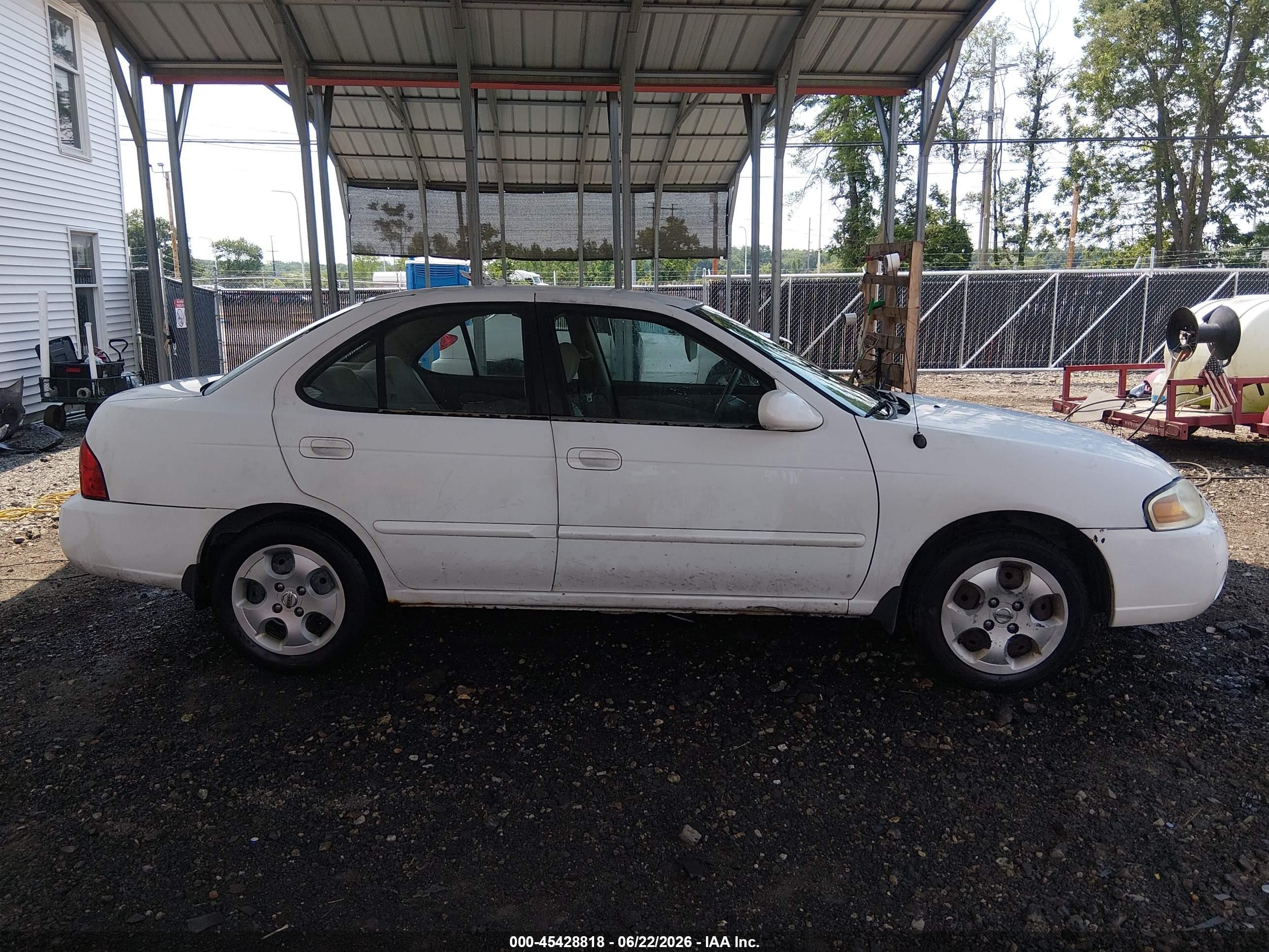 2005 Nissan Sentra 1.8s White vin: 3N1CB51D15L587599