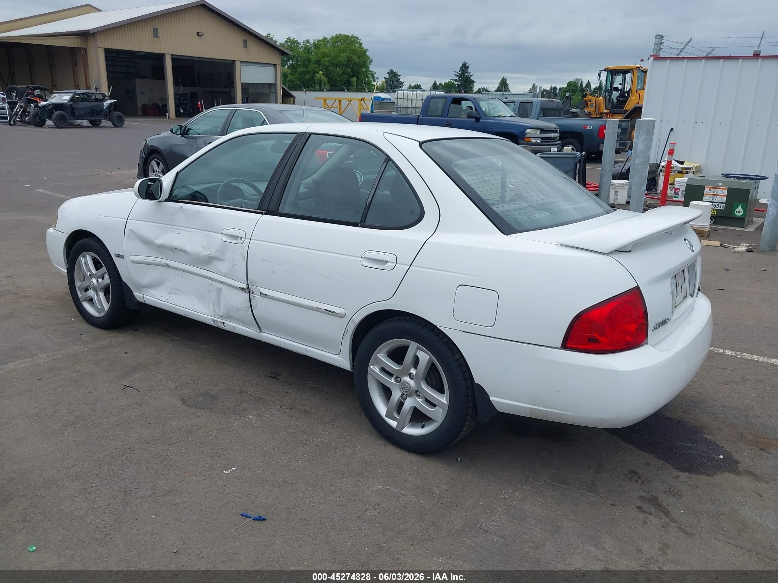 2006 Nissan Sentra 1.8s White vin: 3N1CB51D16L552093