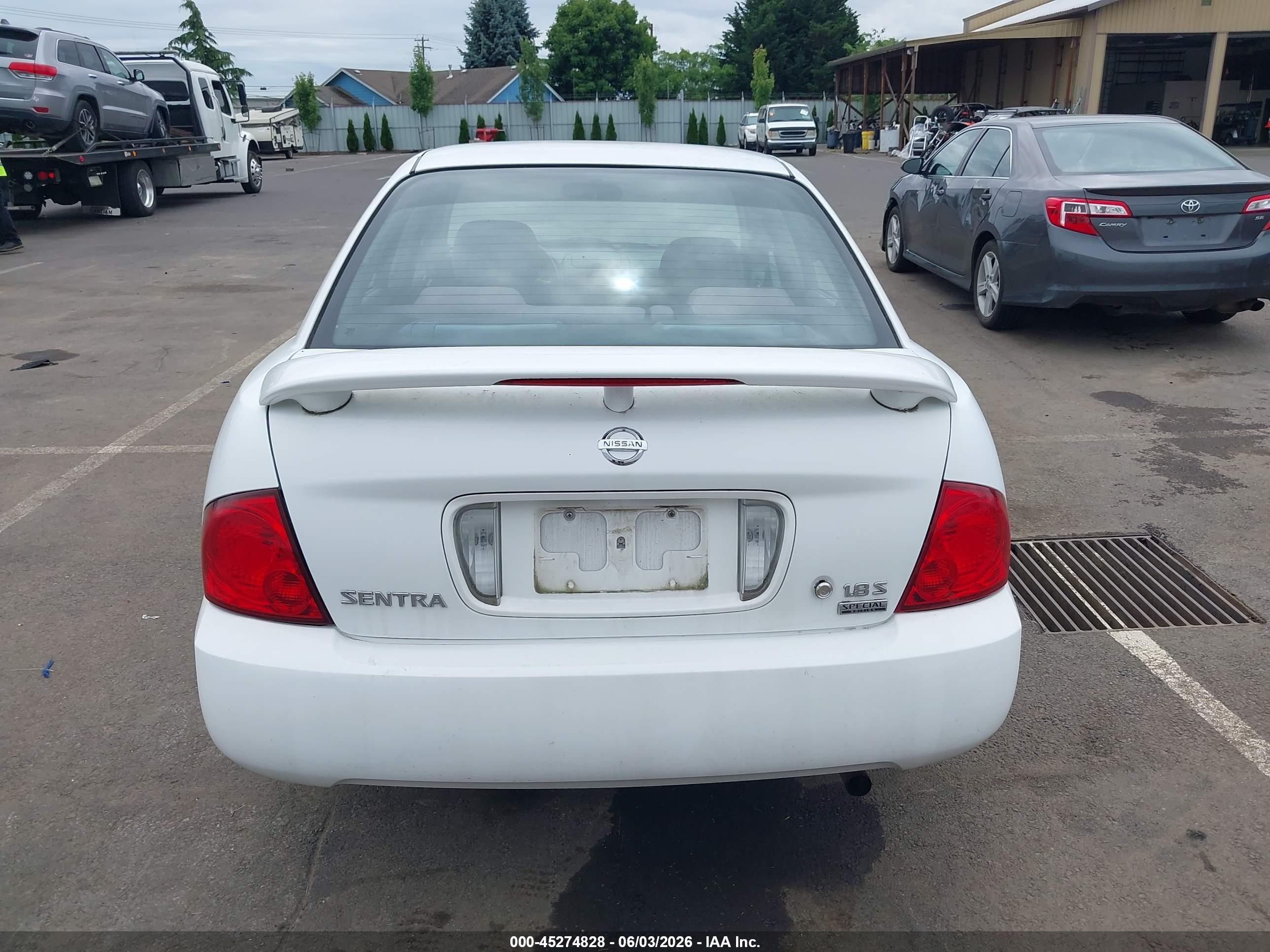 2006 Nissan Sentra 1.8s White vin: 3N1CB51D16L552093