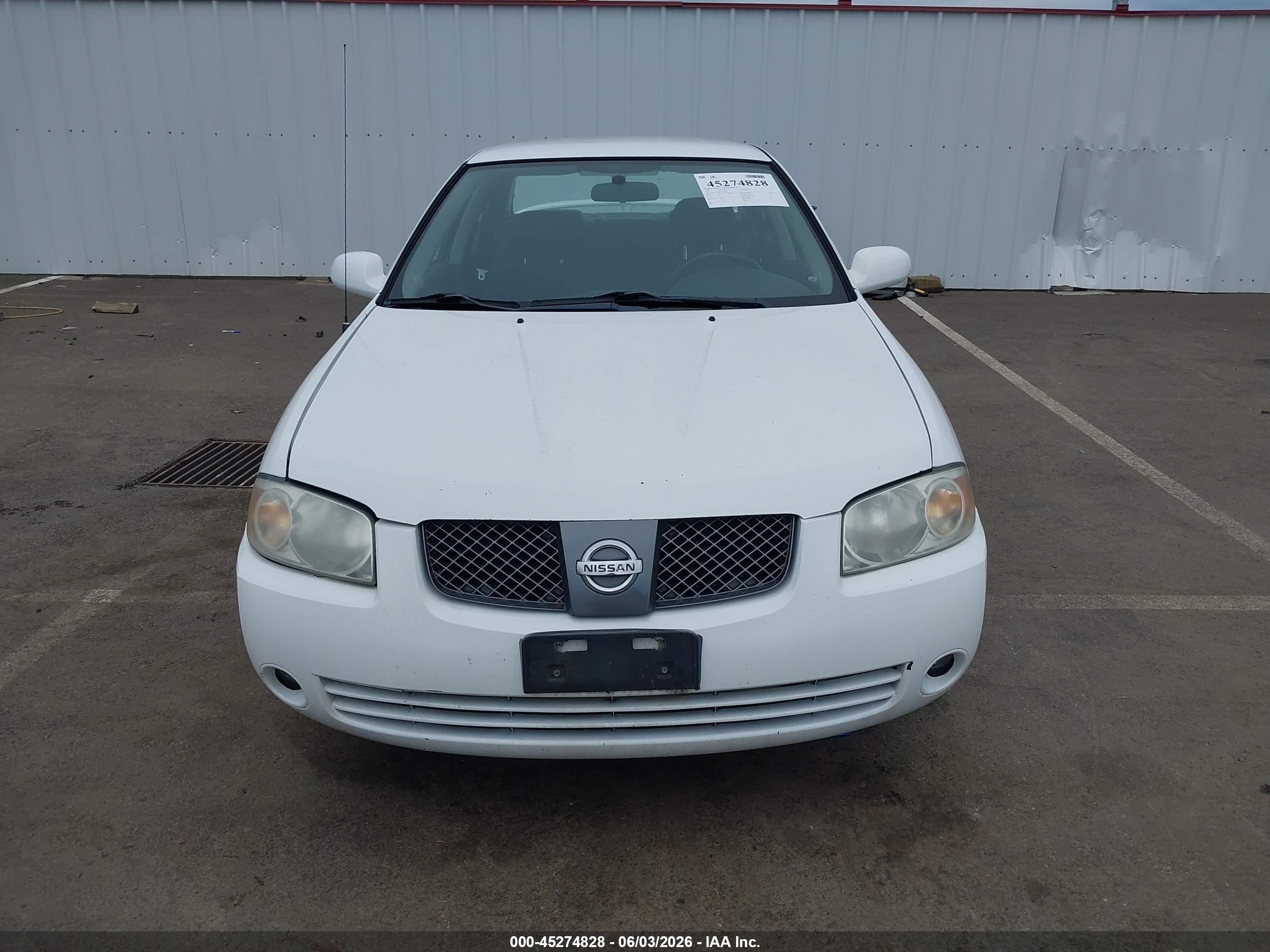 2006 Nissan Sentra 1.8s White vin: 3N1CB51D16L552093