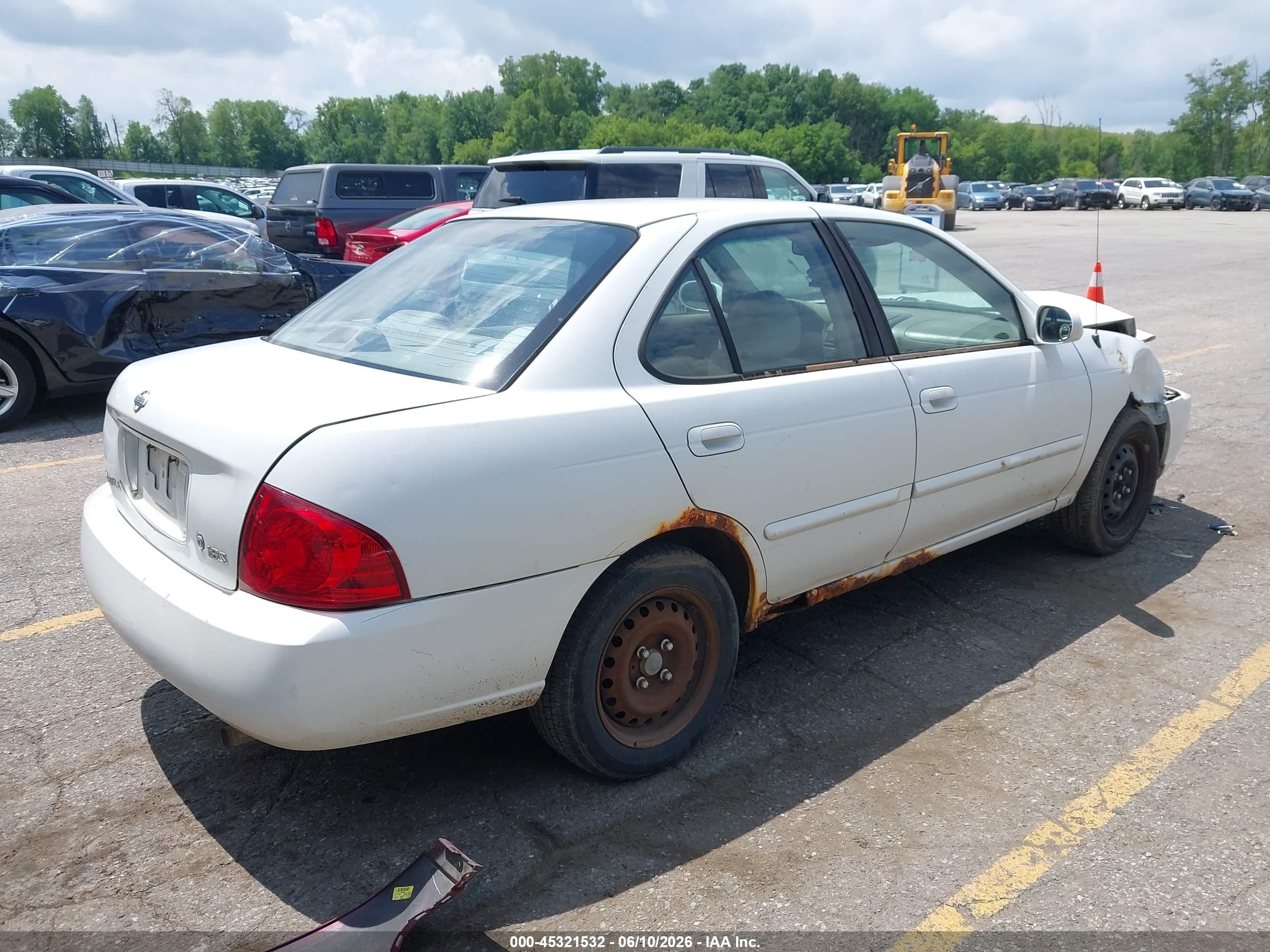 2006 Nissan Sentra 1.8s White vin: 3N1CB51D16L565992