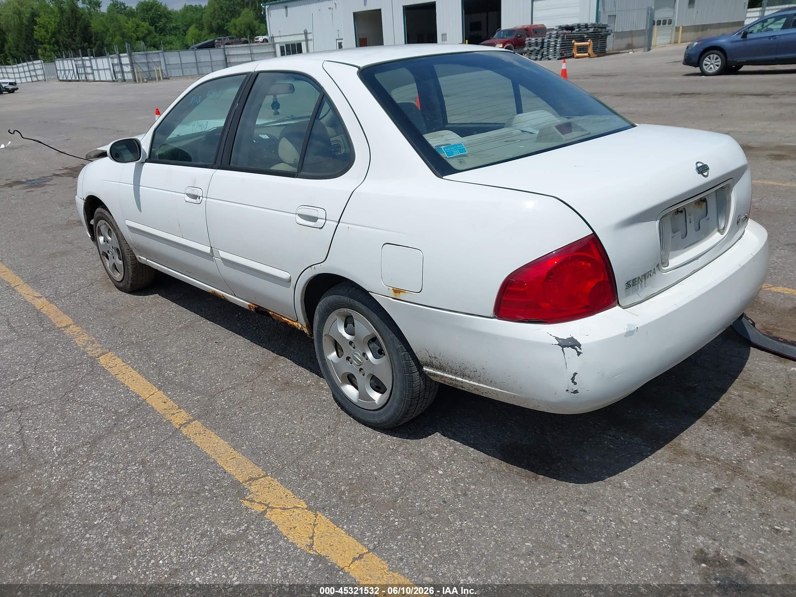 2006 Nissan Sentra 1.8s White vin: 3N1CB51D16L565992