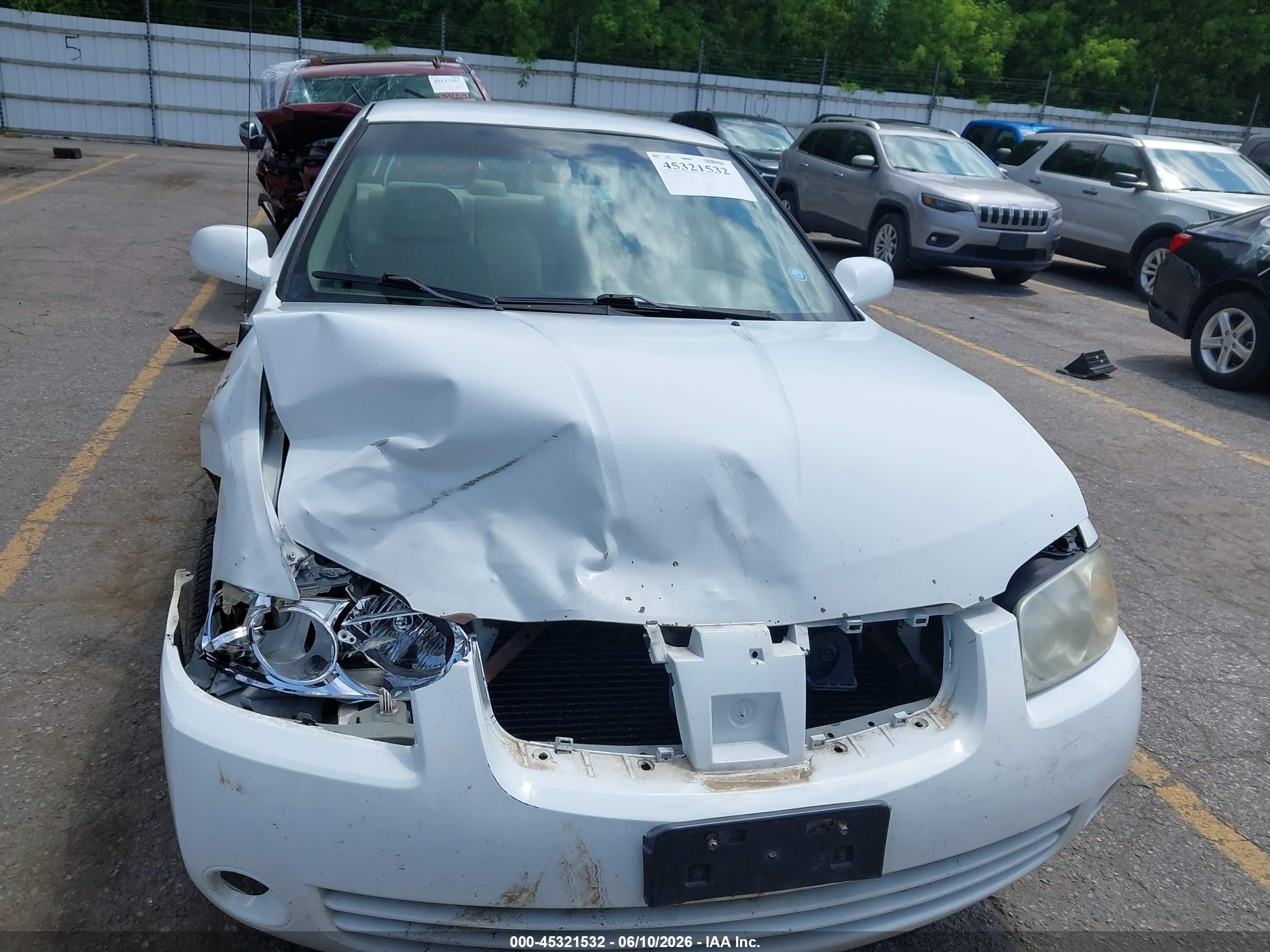 2006 Nissan Sentra 1.8s White vin: 3N1CB51D16L565992