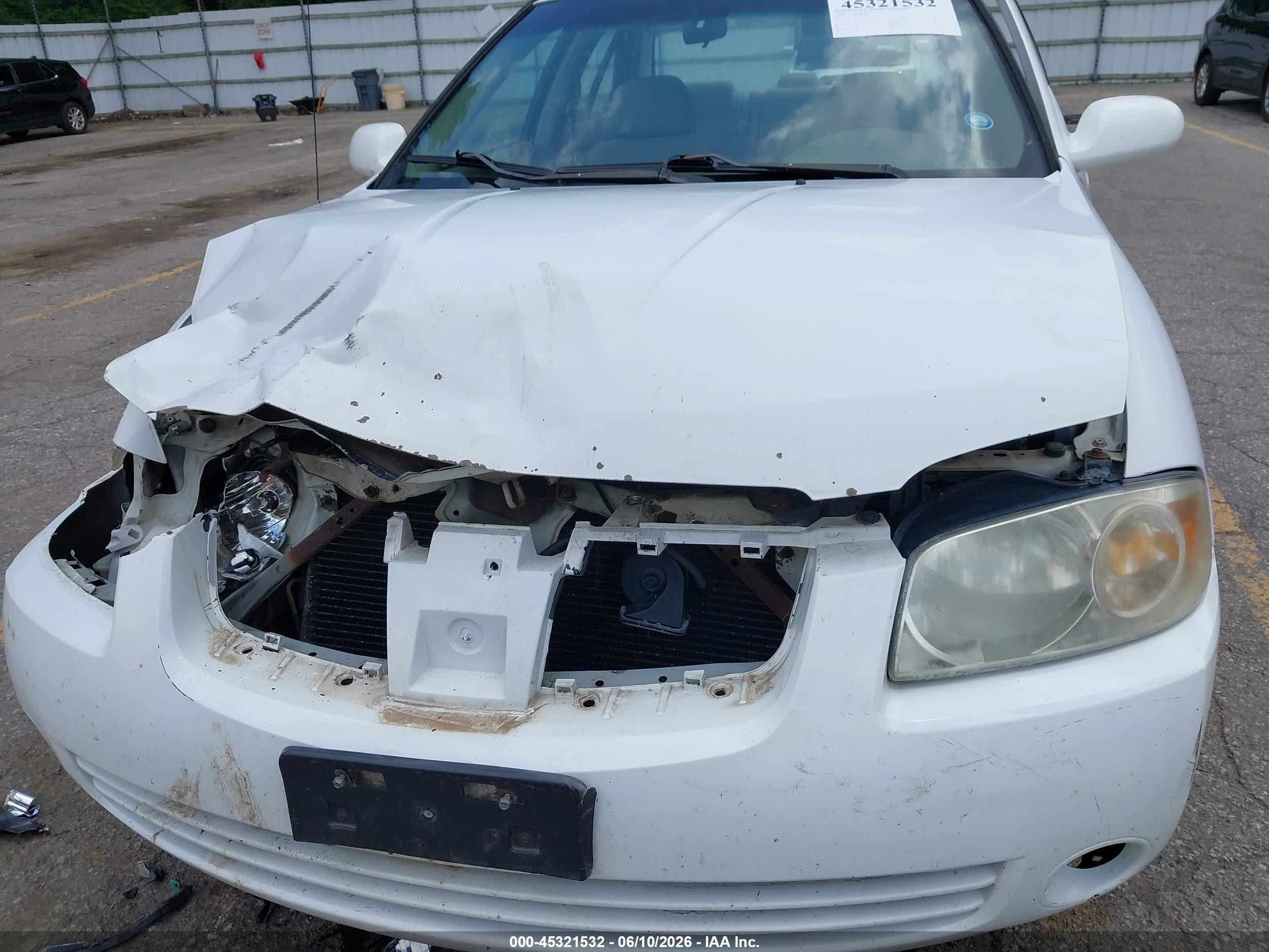 2006 Nissan Sentra 1.8s White vin: 3N1CB51D16L565992