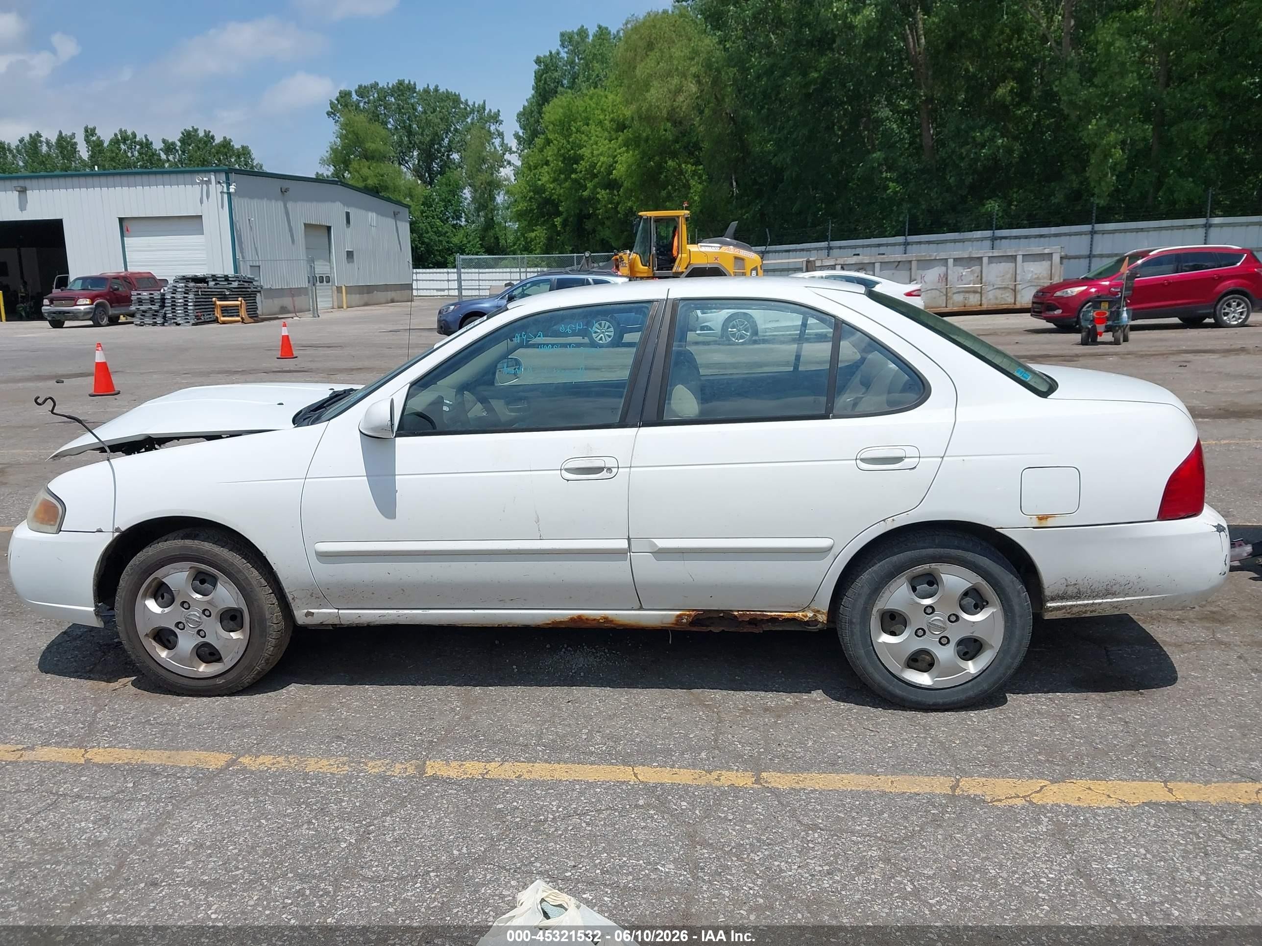 2006 Nissan Sentra 1.8s White vin: 3N1CB51D16L565992