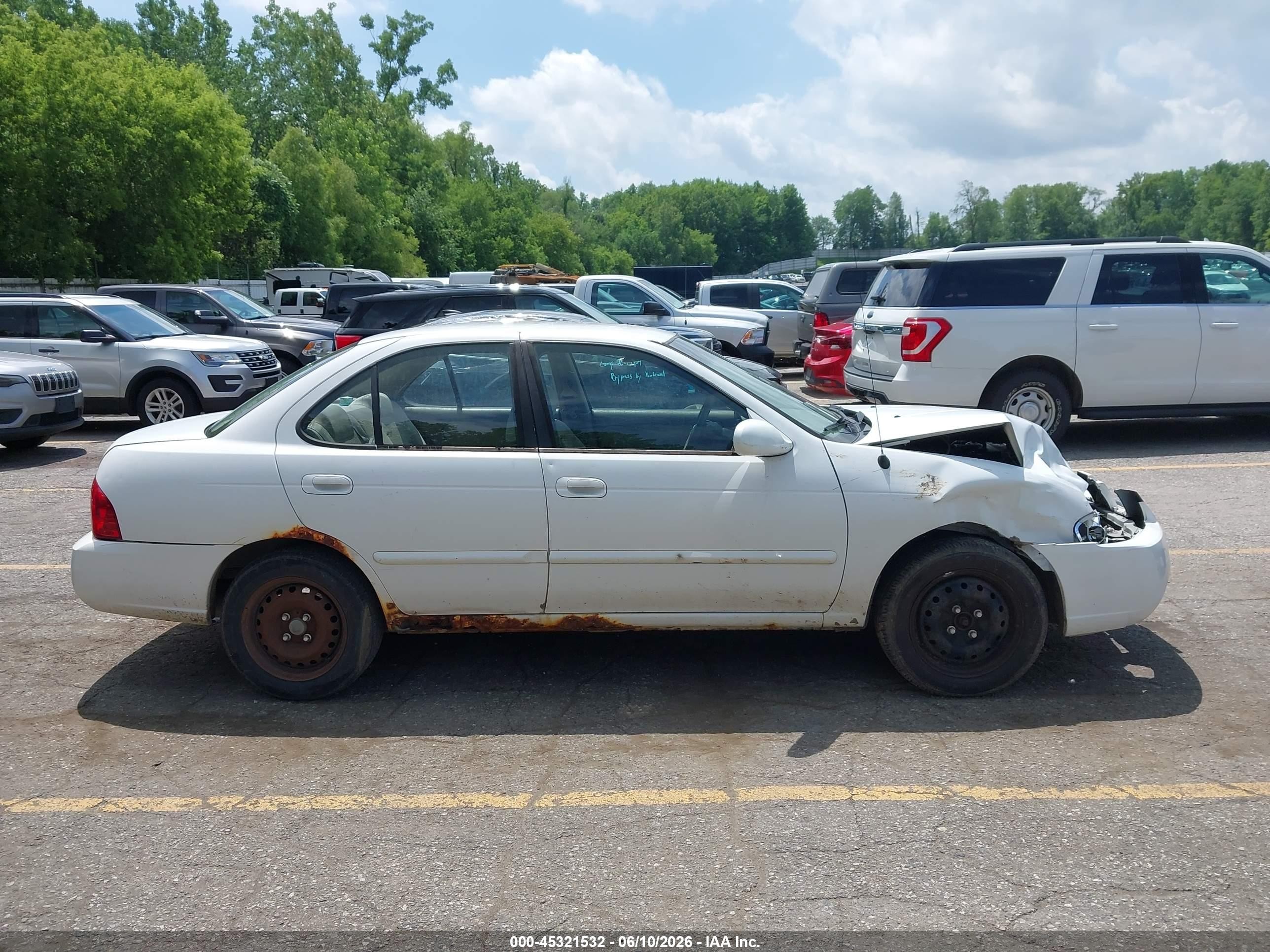 2006 Nissan Sentra 1.8s White vin: 3N1CB51D16L565992