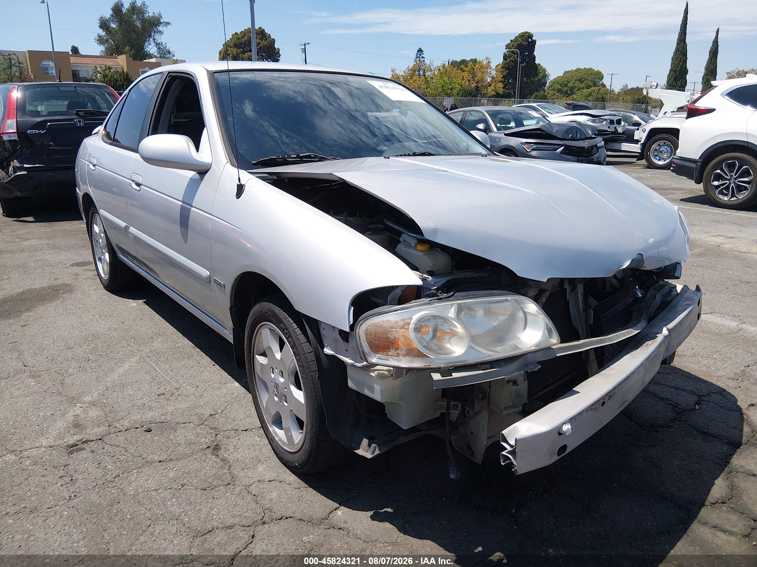 2006 Nissan Sentra 1.8s Silver vin: 3N1CB51D16L573686