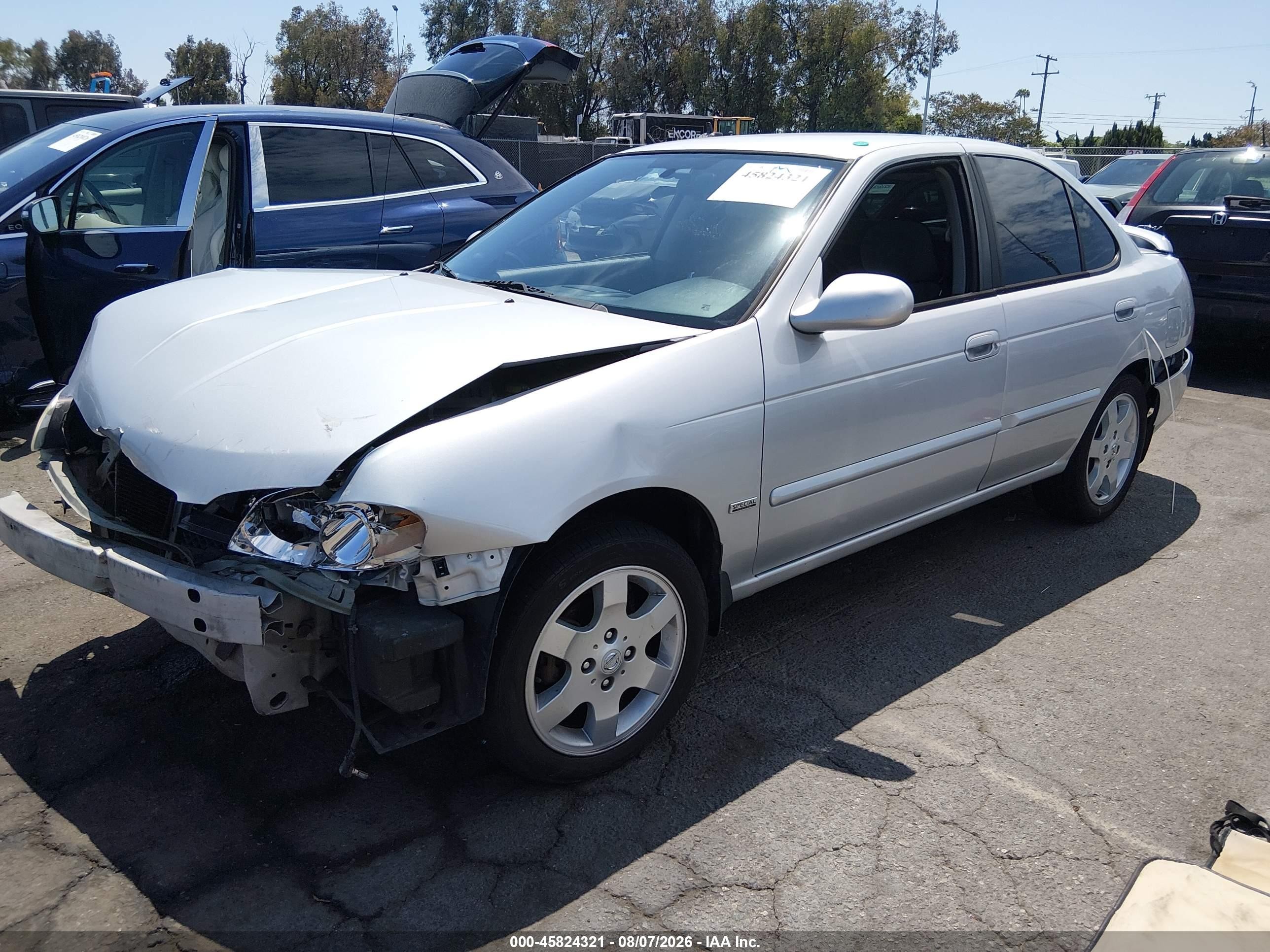 2006 Nissan Sentra 1.8s Silver vin: 3N1CB51D16L573686