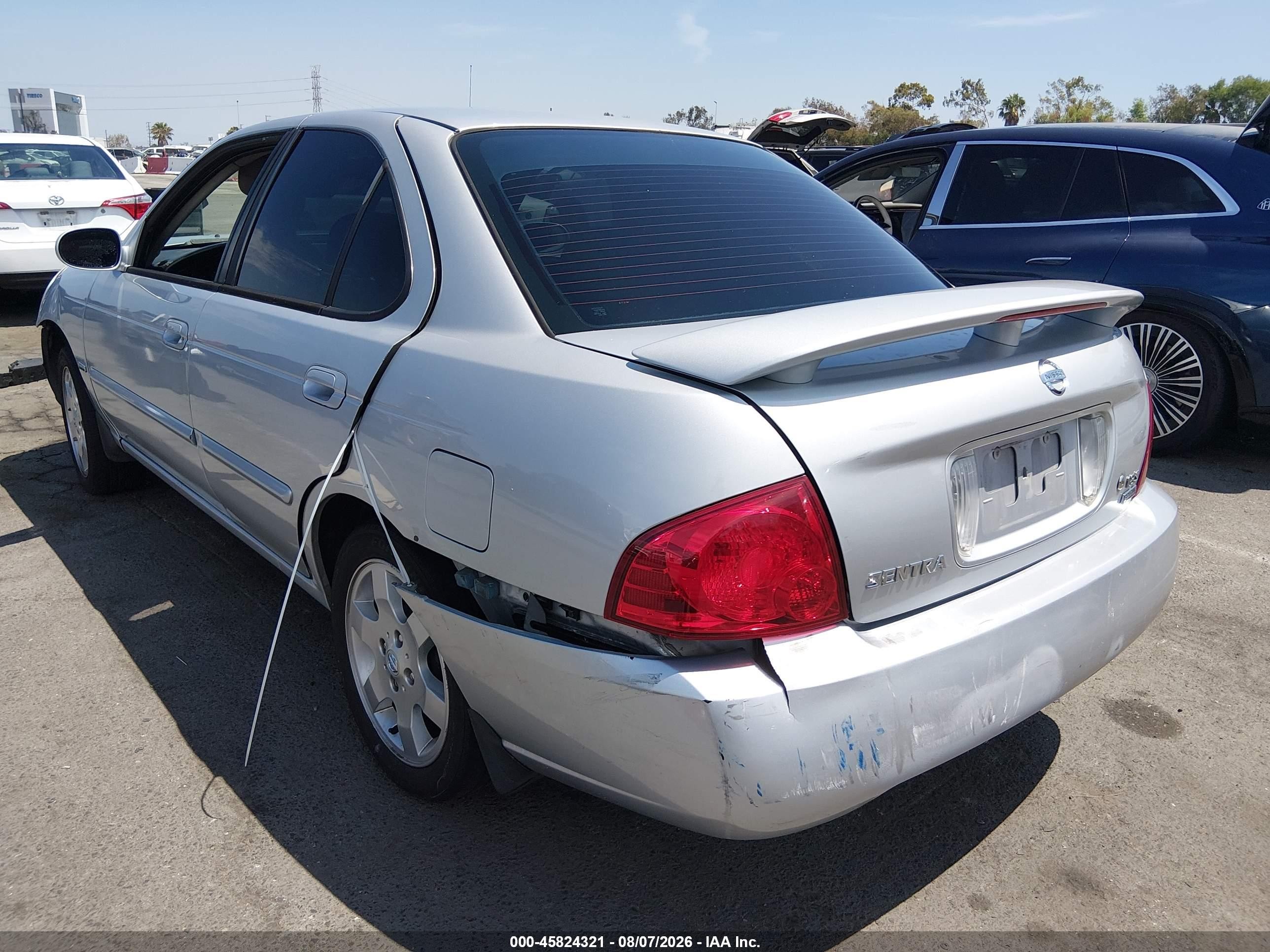 2006 Nissan Sentra 1.8s Silver vin: 3N1CB51D16L573686