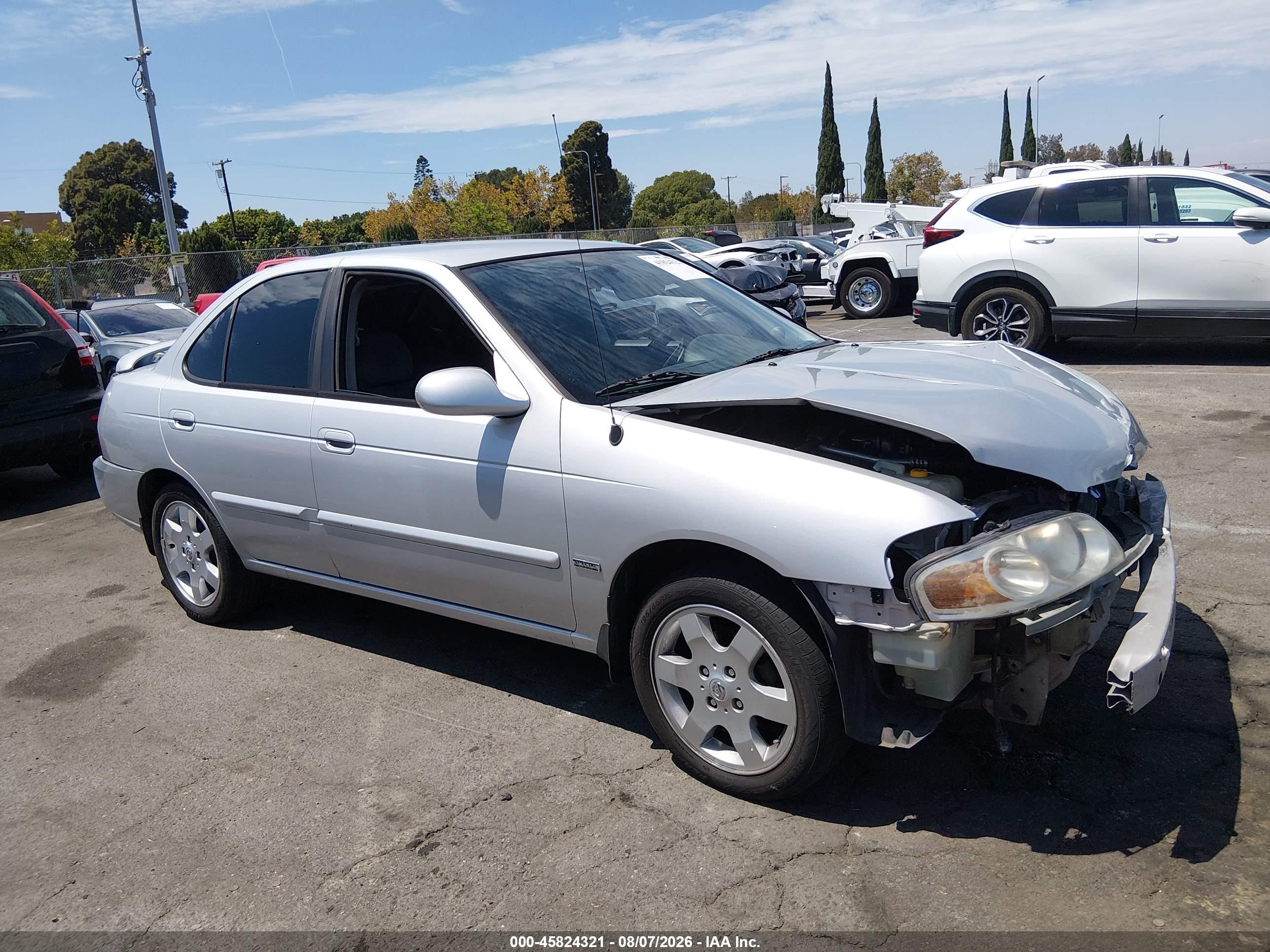 2006 Nissan Sentra 1.8s Silver vin: 3N1CB51D16L573686
