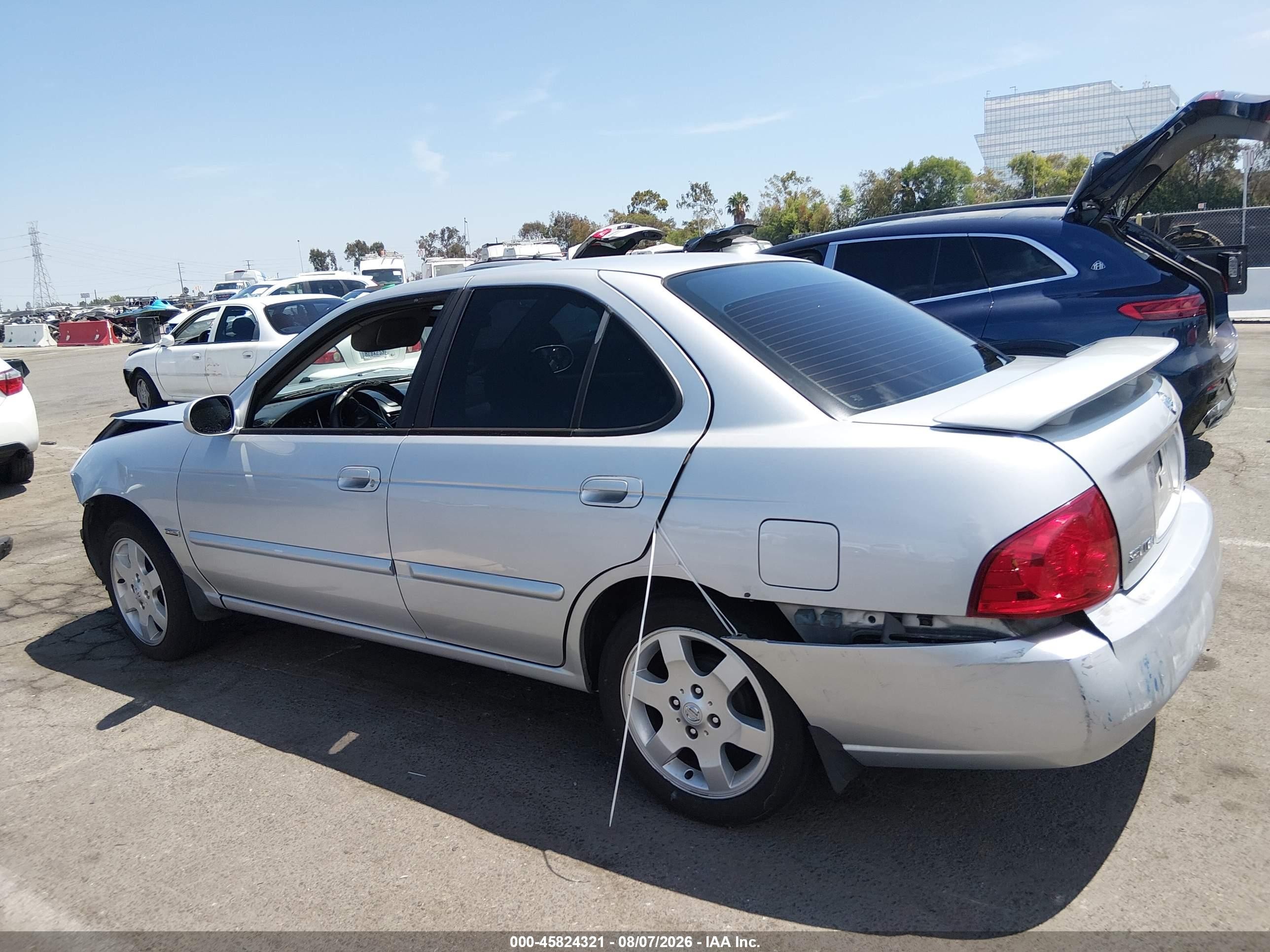 2006 Nissan Sentra 1.8s Silver vin: 3N1CB51D16L573686