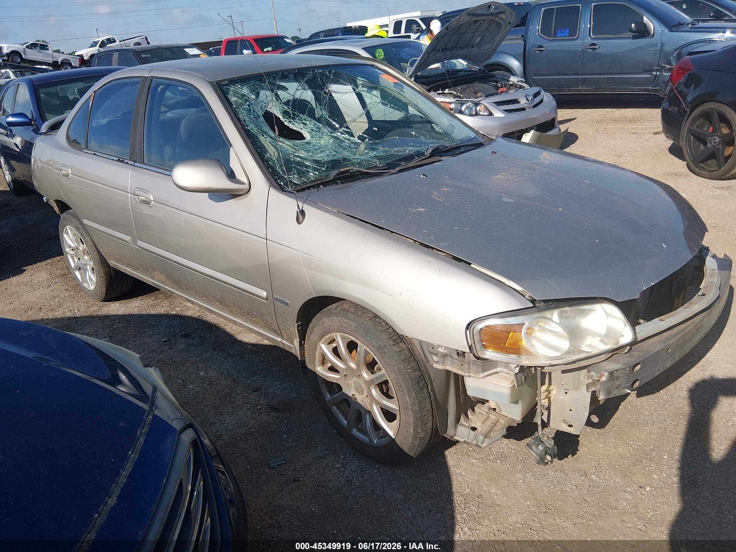 2006 Nissan Sentra 1.8s Silver vin: 3N1CB51D16L587345