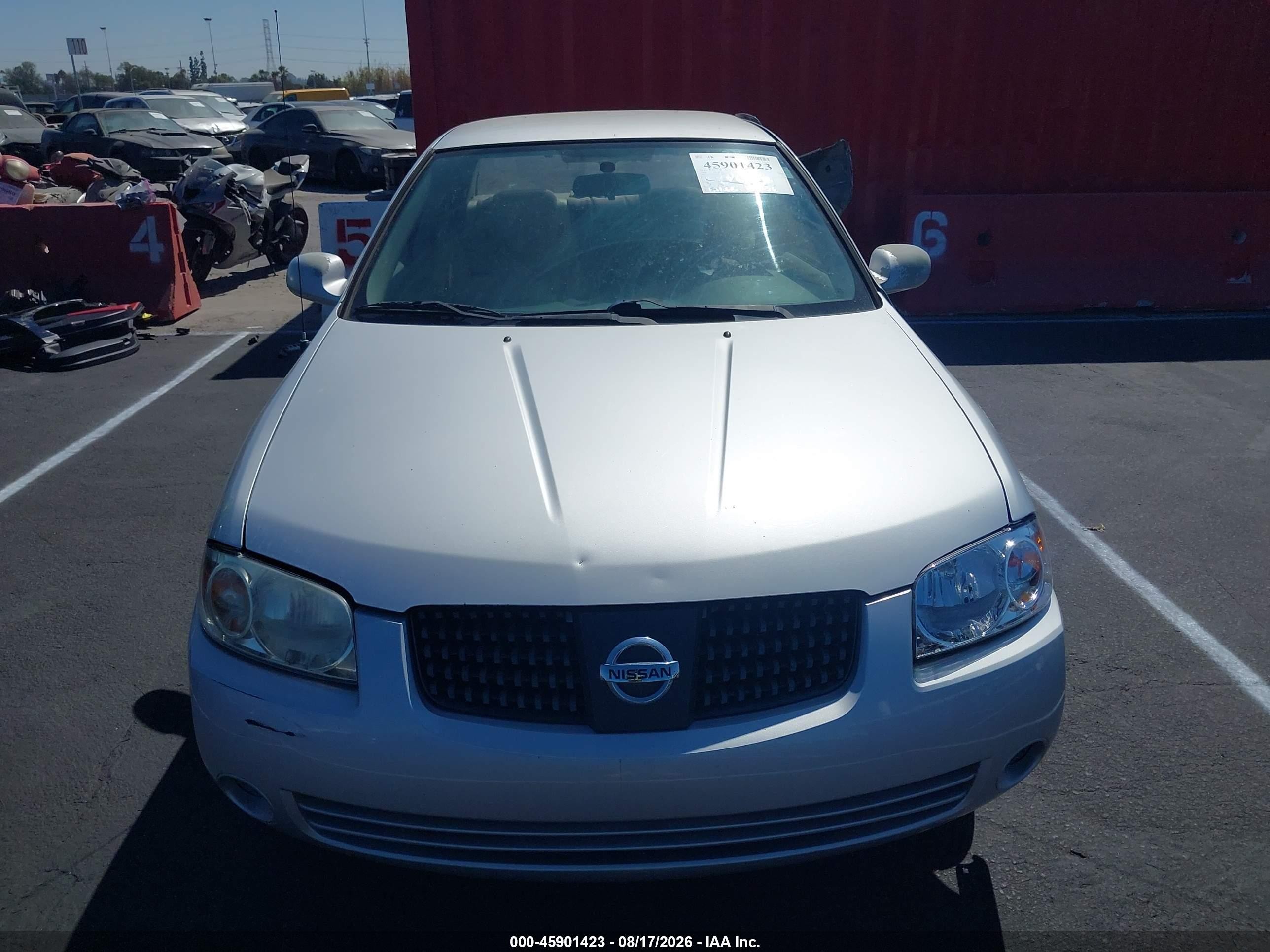 2006 Nissan Sentra 1.8s Silver vin: 3N1CB51D16L628895