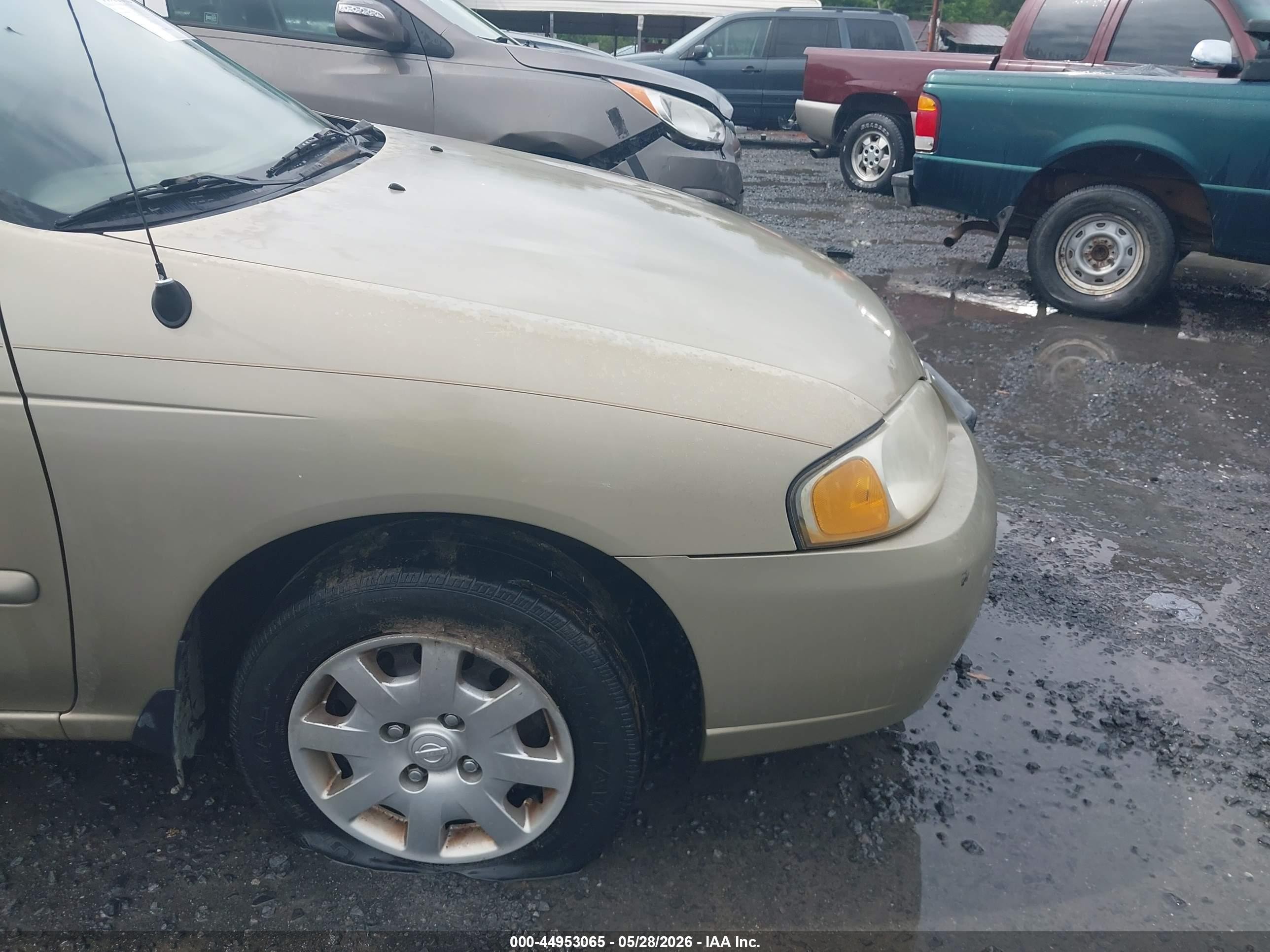 2001 Nissan Sentra Xe Beige vin: 3N1CB51D21L493130