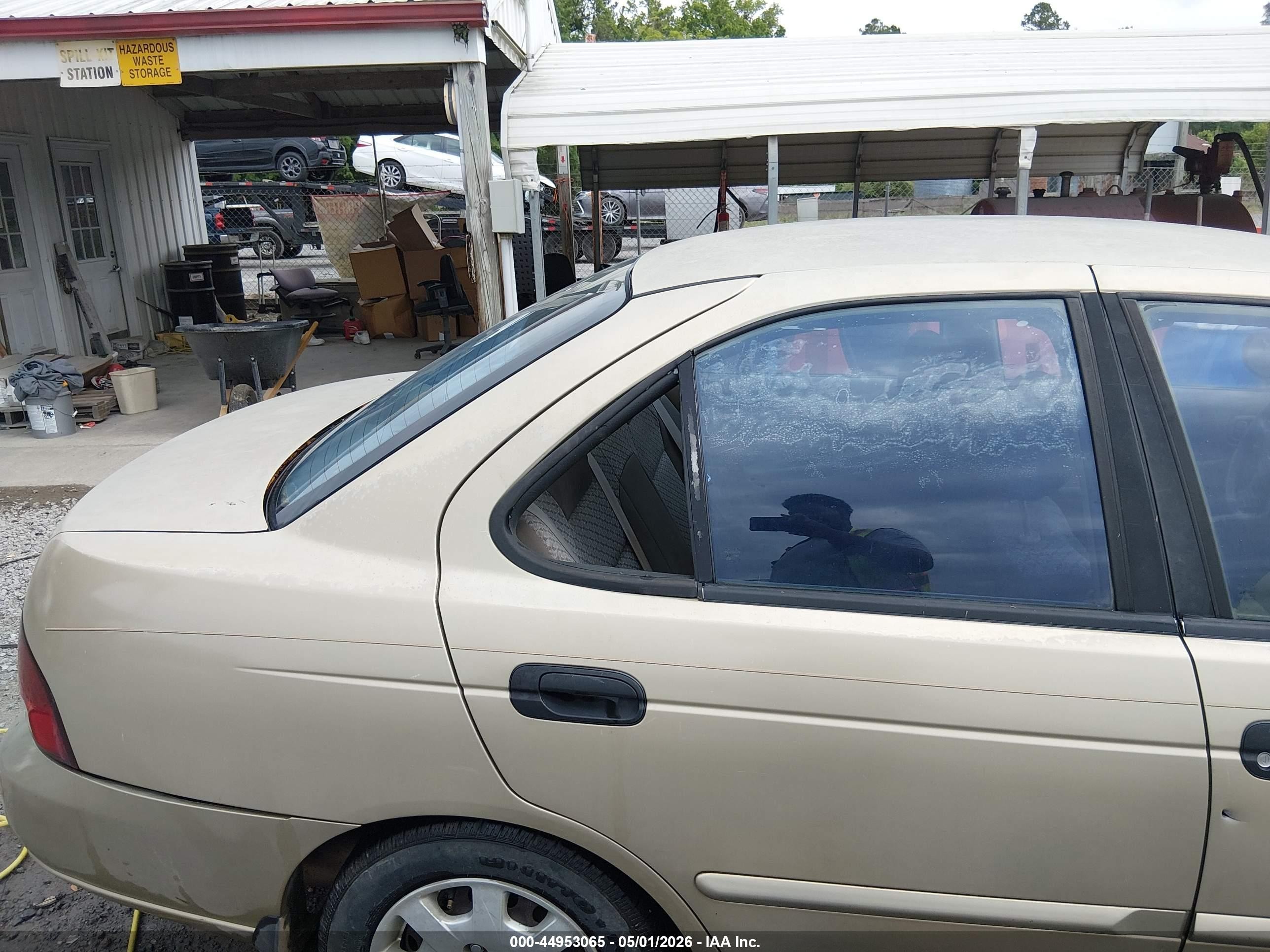 2001 Nissan Sentra Xe Beige vin: 3N1CB51D21L493130
