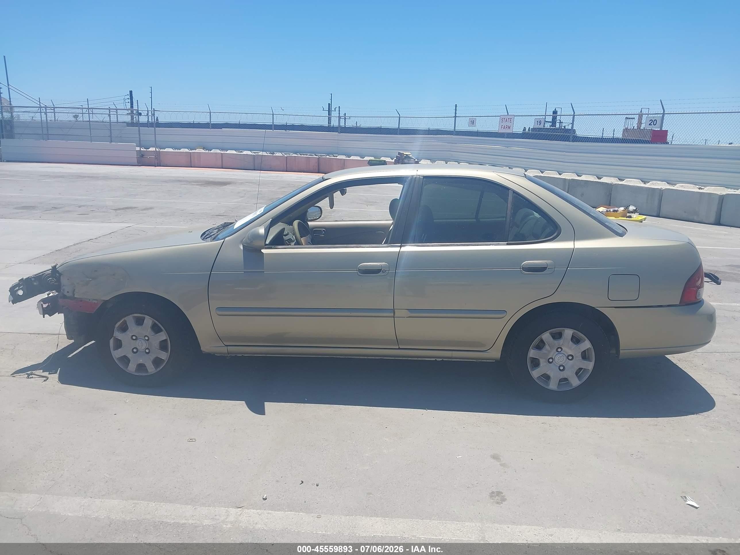 2002 Nissan Sentra Gxe Champagne vin: 3N1CB51D22L600422