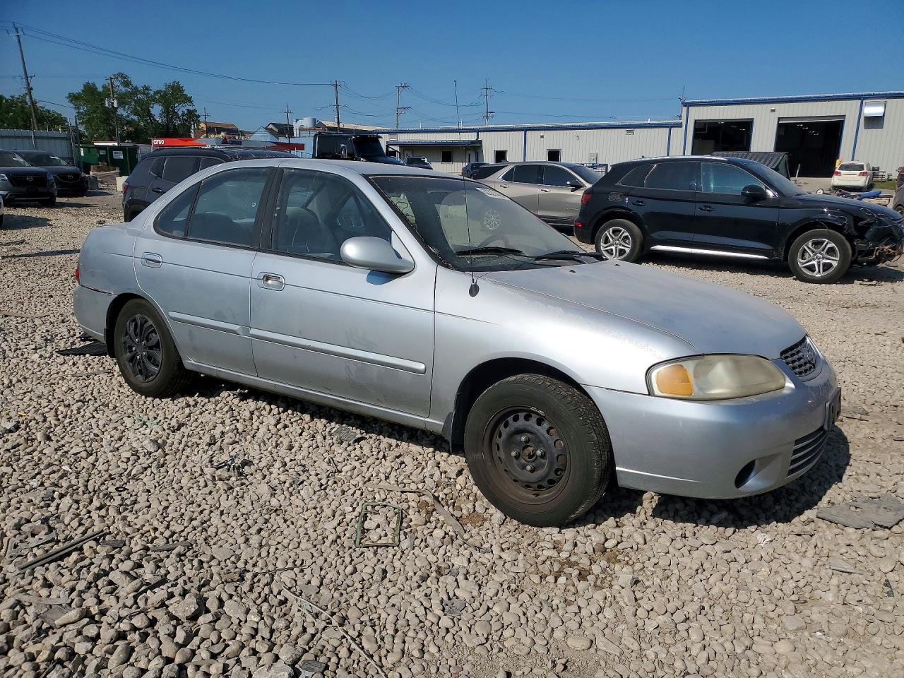 2002 Nissan Sentra Xe Silver vin: 3N1CB51D22L684838