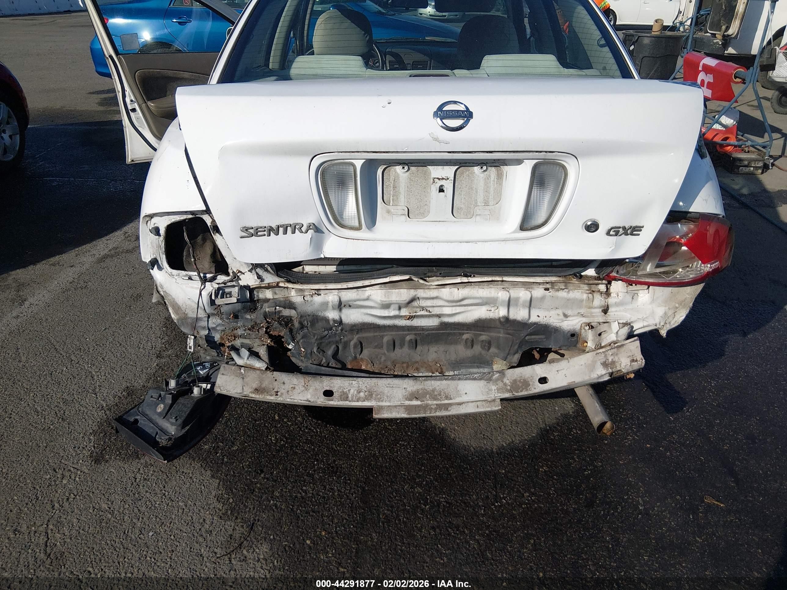 2003 Nissan Sentra Xe White vin: 3N1CB51D23L793334