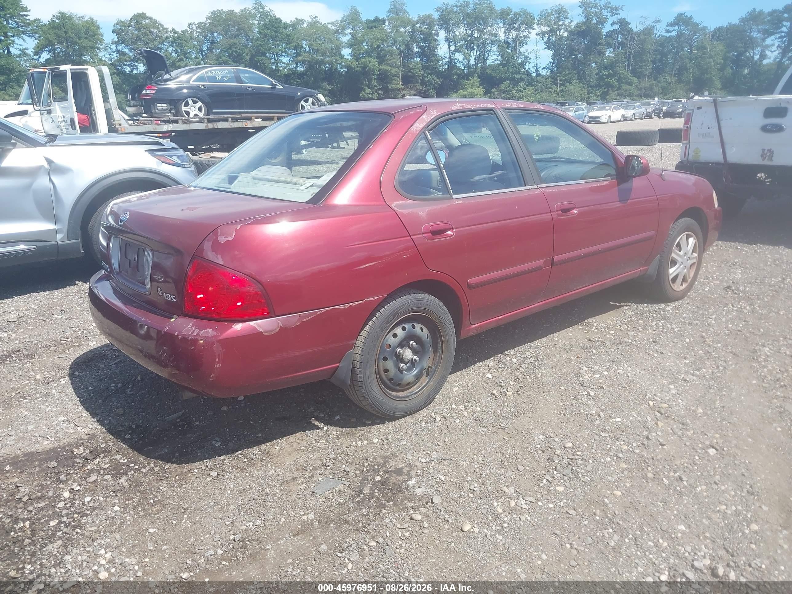 2004 Nissan Sentra 1.8s Red vin: 3N1CB51D24L891927