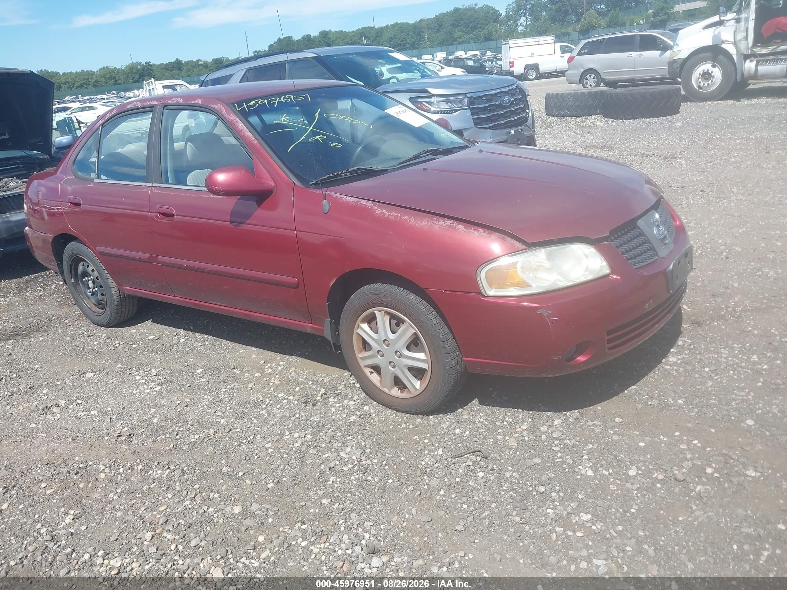 2004 Nissan Sentra 1.8s Red vin: 3N1CB51D24L891927