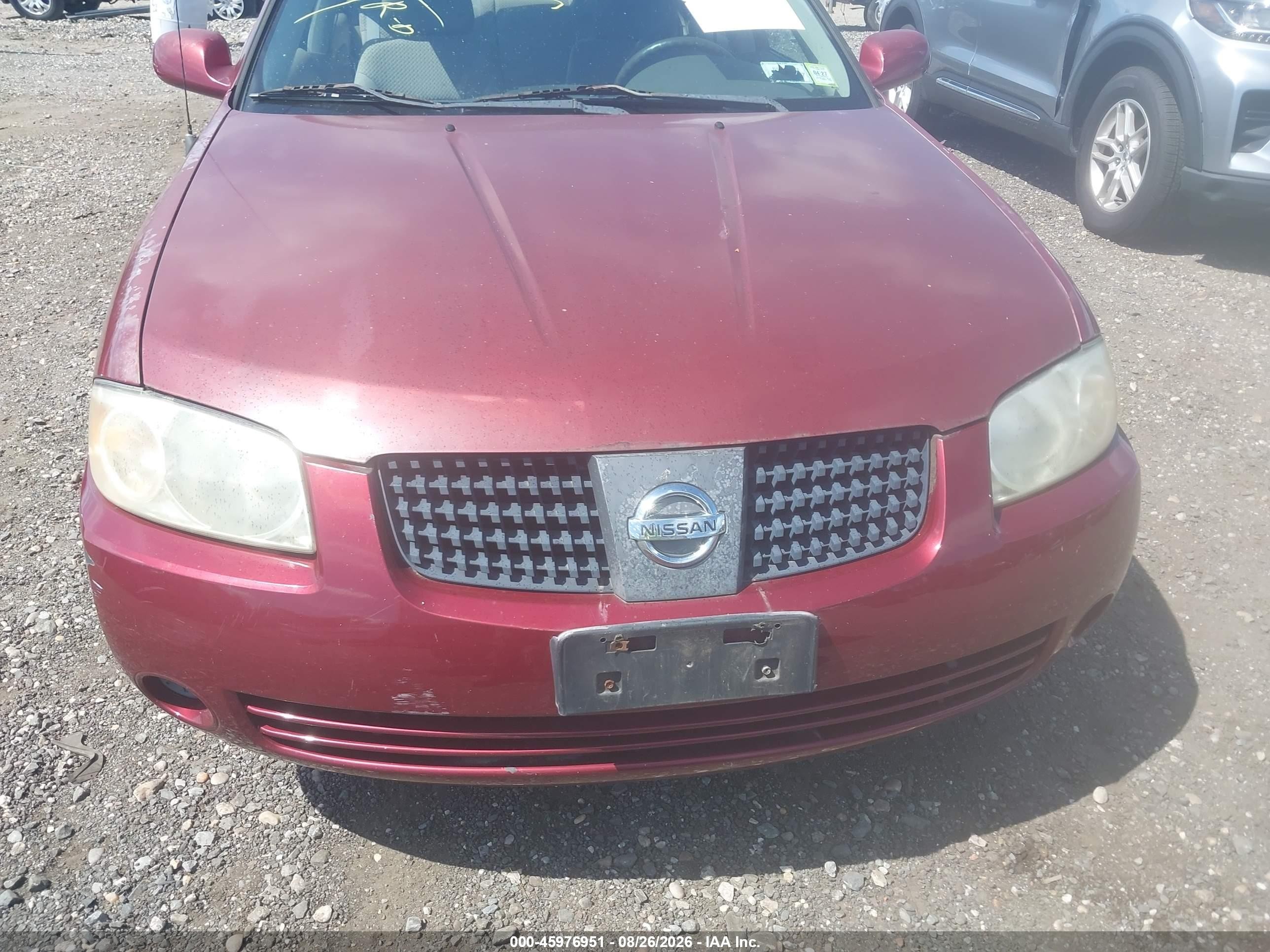 2004 Nissan Sentra 1.8s Red vin: 3N1CB51D24L891927