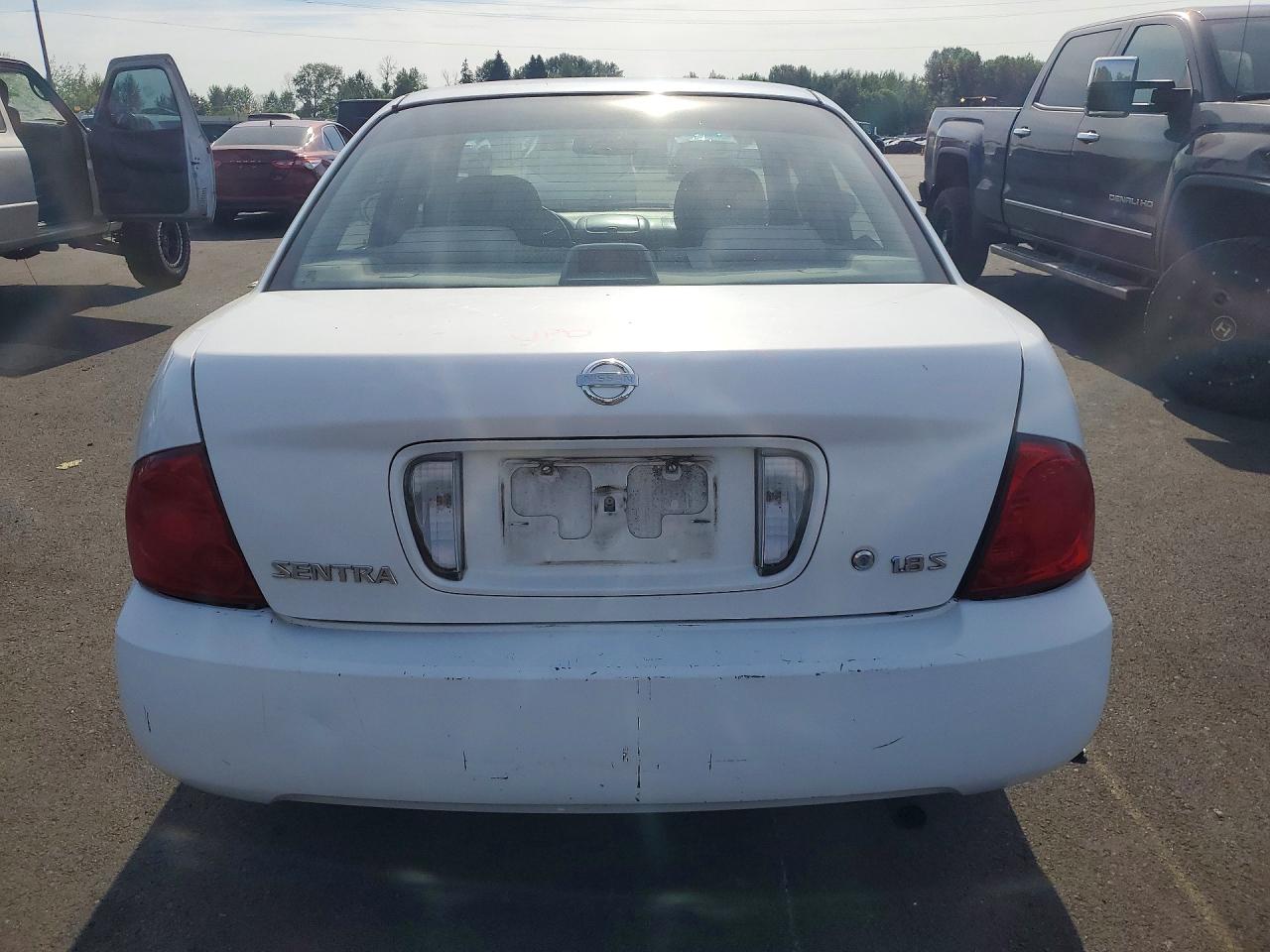 2004 Nissan Sentra 1.8 White vin: 3N1CB51D24L908886