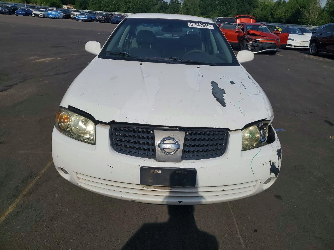 2004 Nissan Sentra 1.8 White vin: 3N1CB51D24L908886
