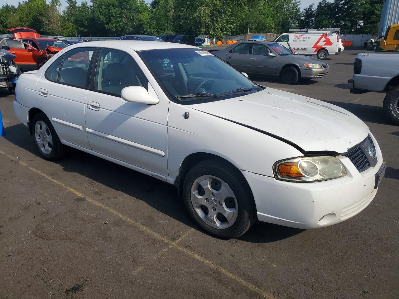 2004 Nissan Sentra 1.8 White vin: 3N1CB51D24L908886