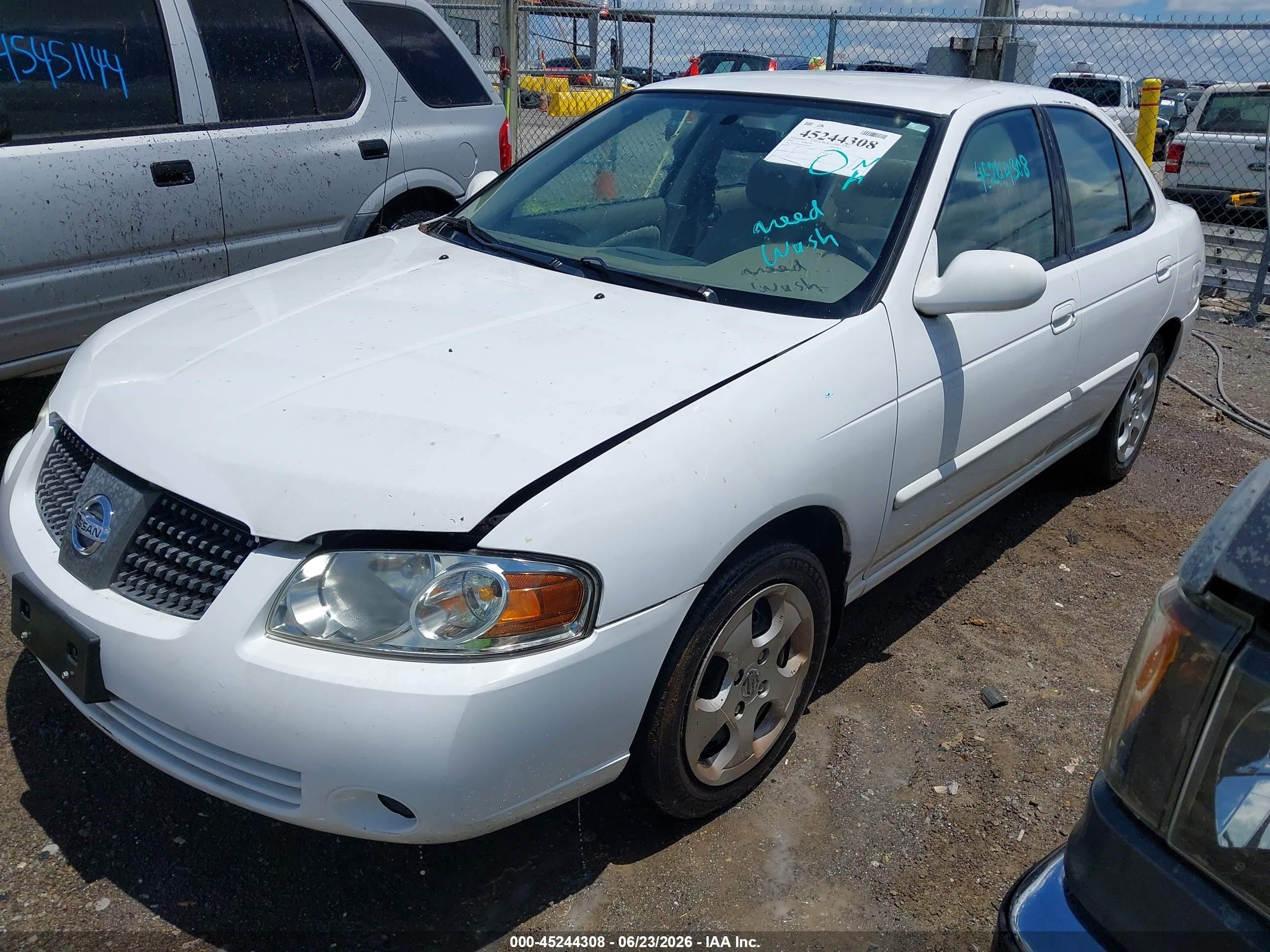 2005 Nissan Sentra 1.8s White vin: 3N1CB51D25L530005