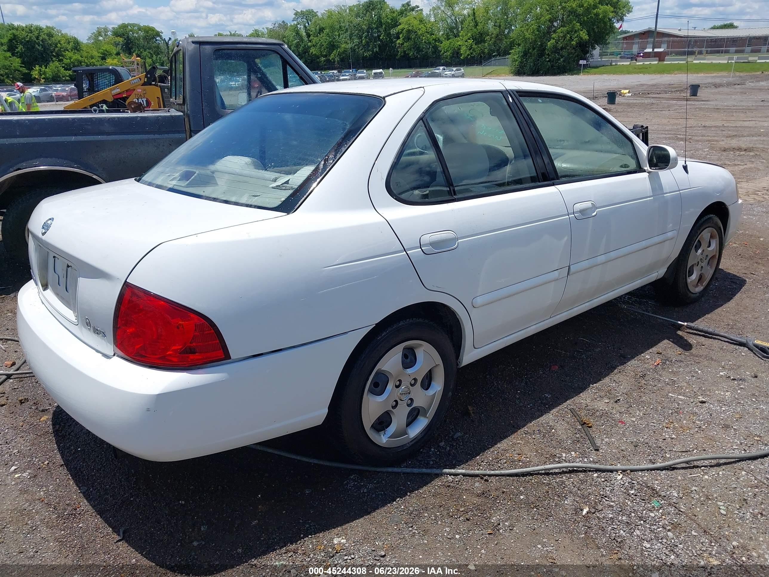 2005 Nissan Sentra 1.8s White vin: 3N1CB51D25L530005