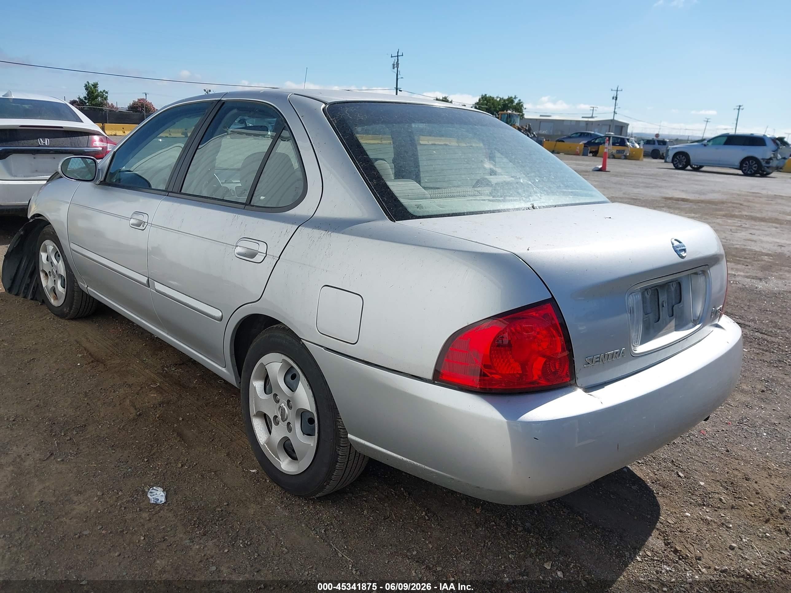 2005 Nissan Sentra 1.8s Silver vin: 3N1CB51D25L550352