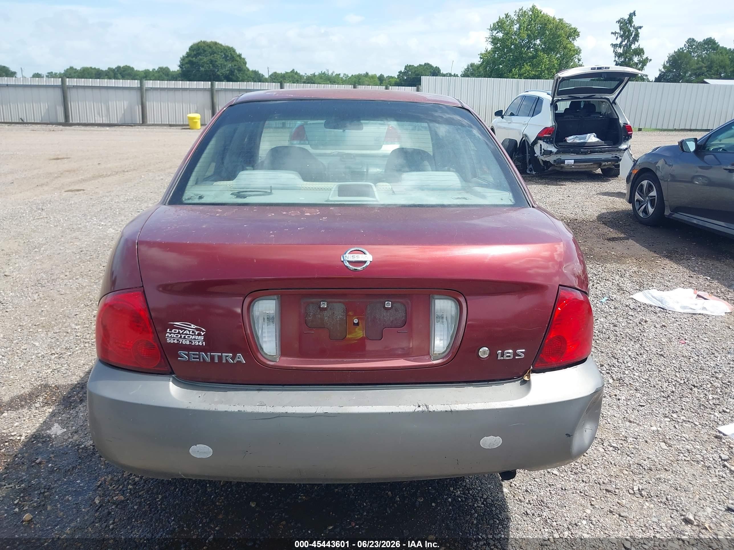 2006 Nissan Sentra 1.8s Maroon vin: 3N1CB51D26L476769