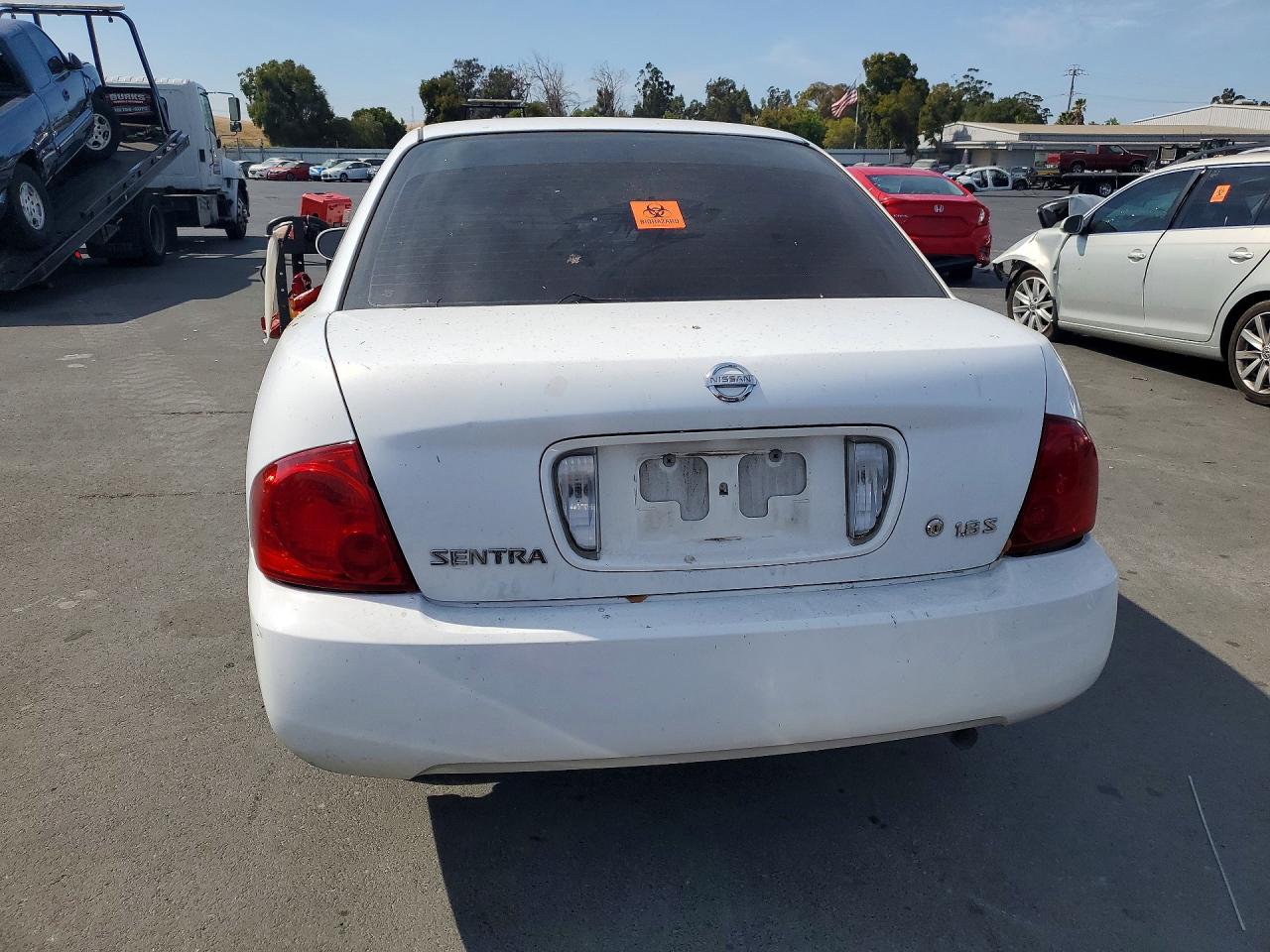 2006 Nissan Sentra 1.8 White vin: 3N1CB51D26L530054