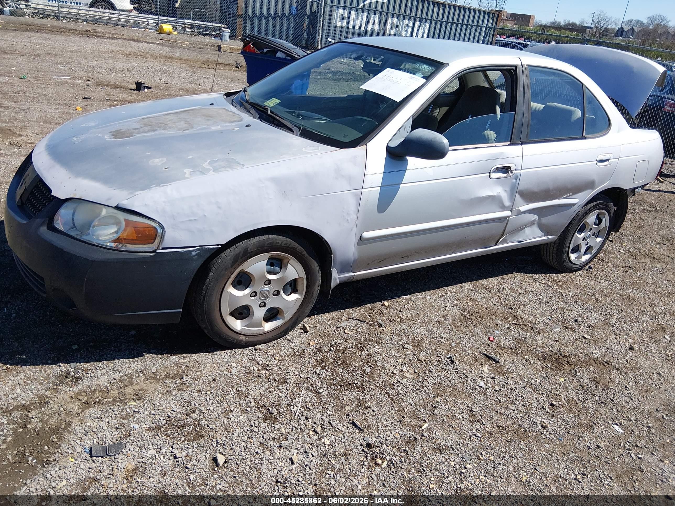 2006 Nissan Sentra 1.8s Silver vin: 3N1CB51D26L558792