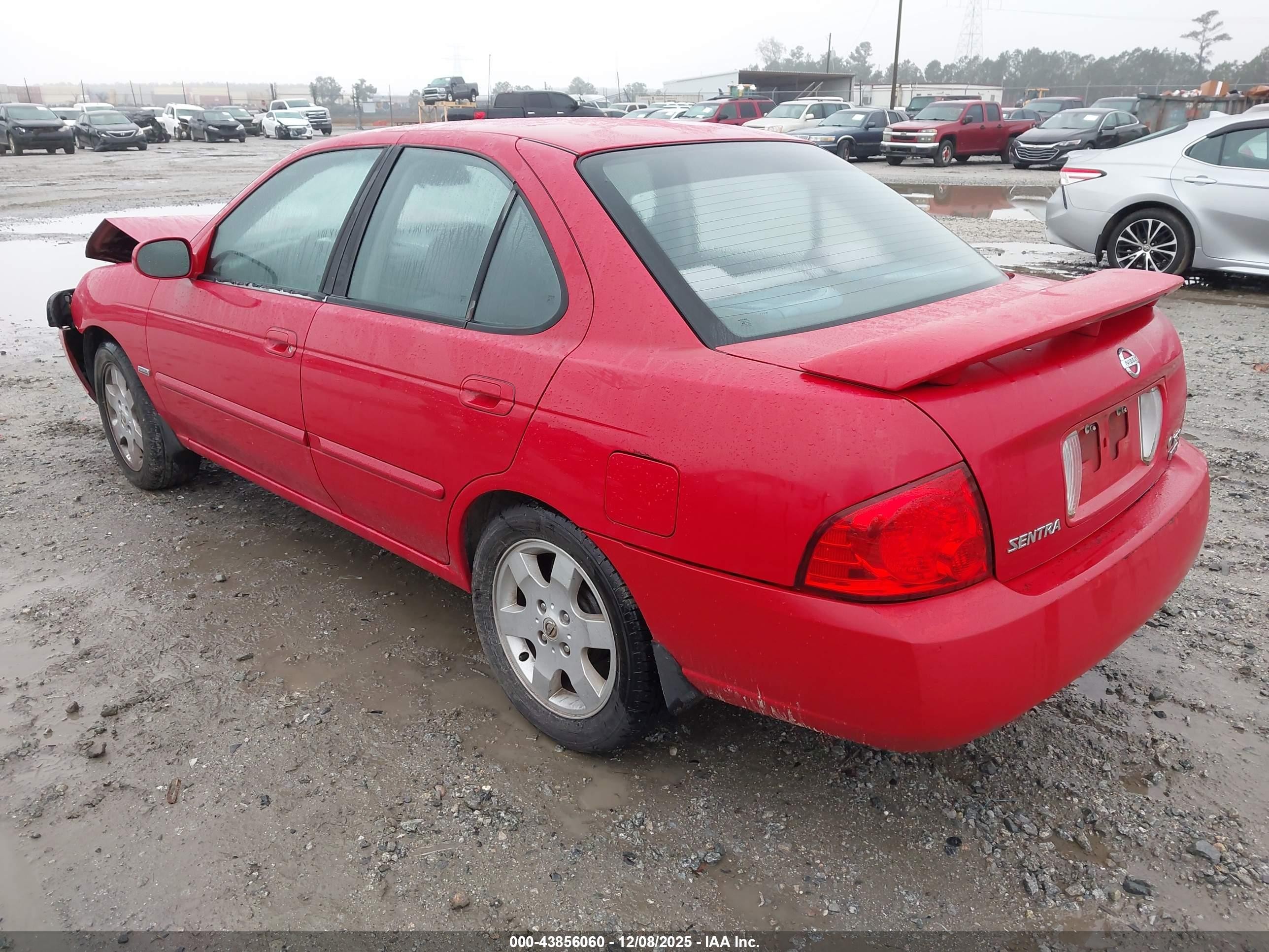 2006 Nissan Sentra 1.8s Красный vin: 3N1CB51D26L617646