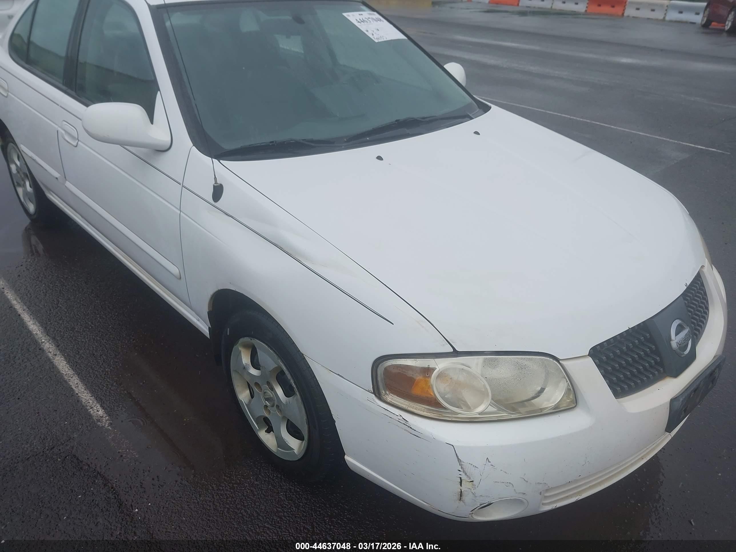 2006 Nissan Sentra 1.8s White vin: 3N1CB51D26L620210