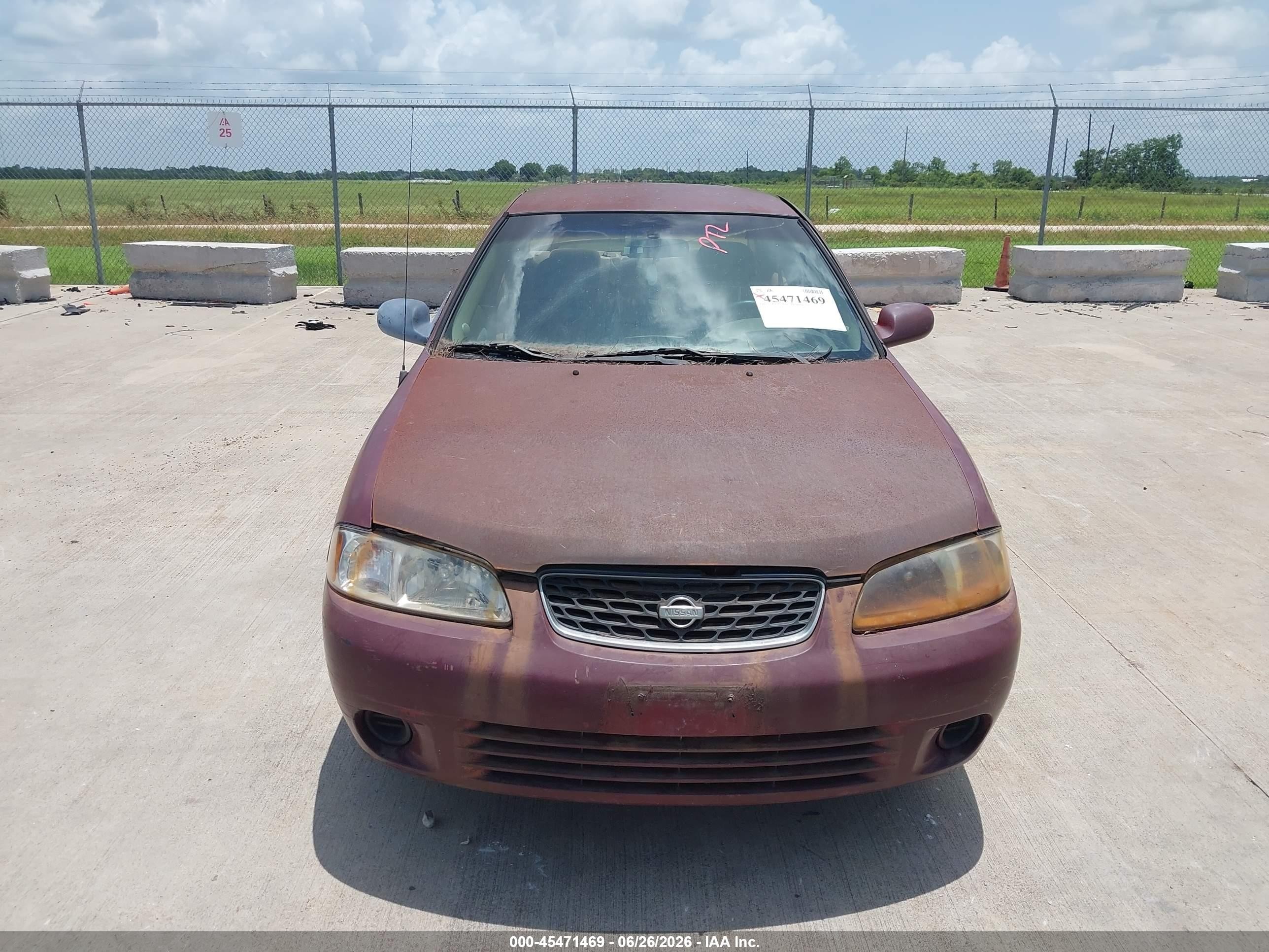 2002 Nissan Sentra Xe/gxe Red vin: 3N1CB51D32L667224