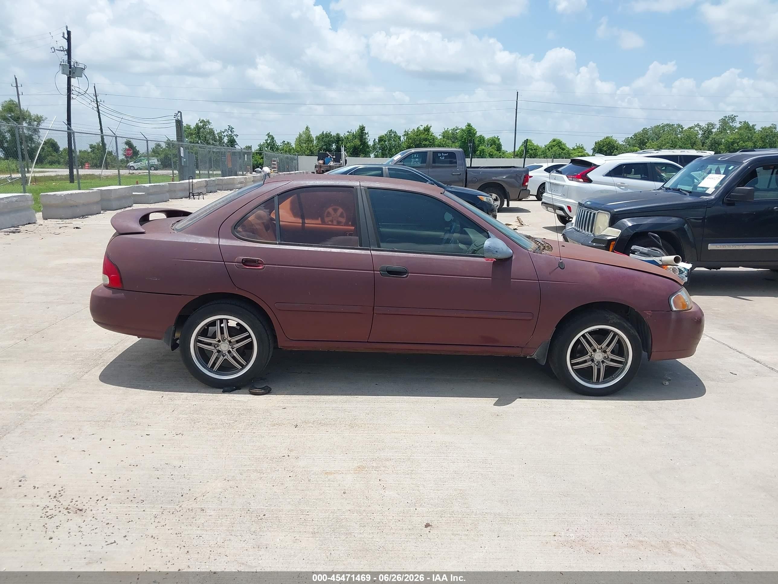 2002 Nissan Sentra Xe/gxe Red vin: 3N1CB51D32L667224