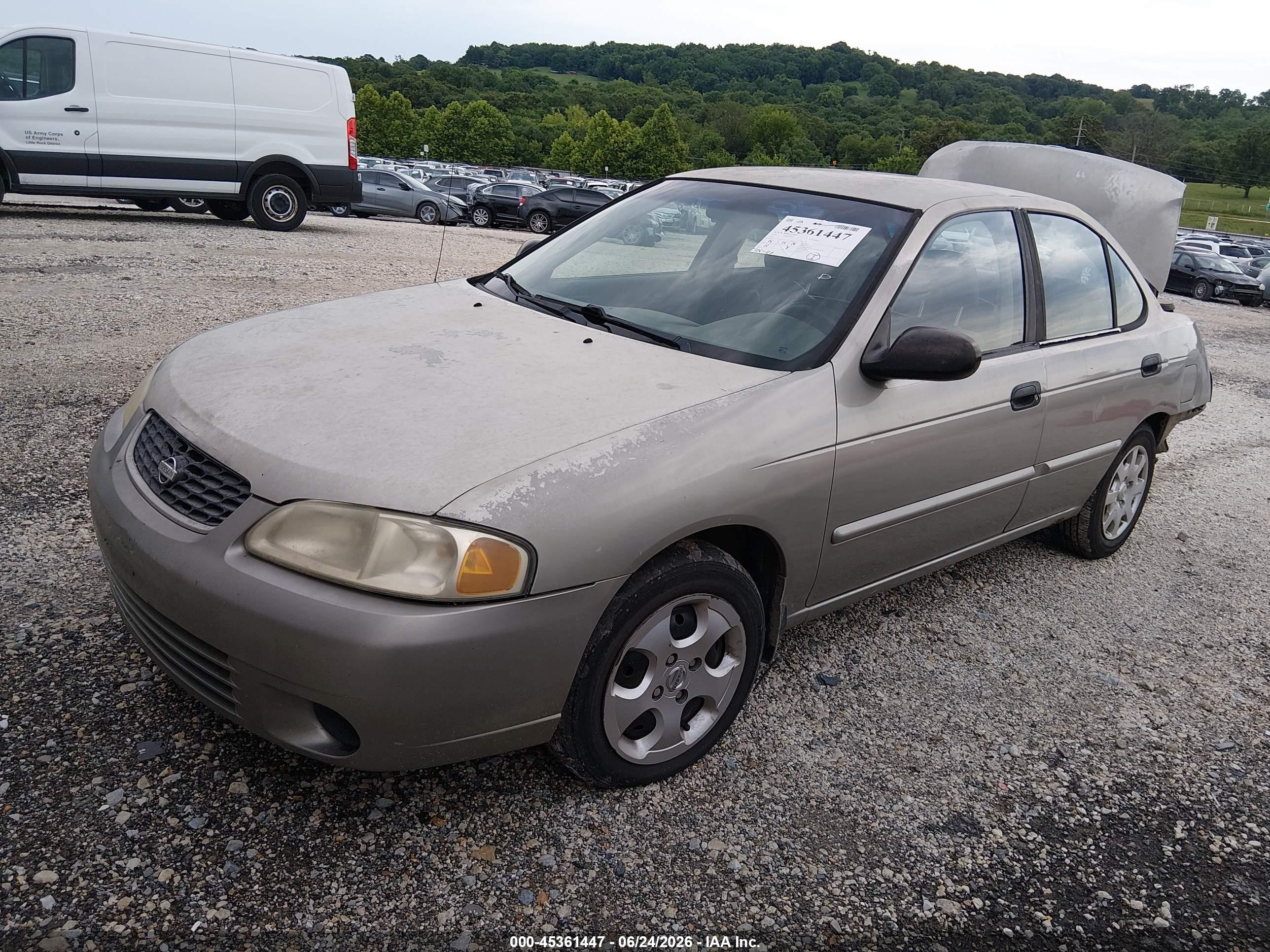 2002 Nissan Sentra Xe Серебряный vin: 3N1CB51D32L682466