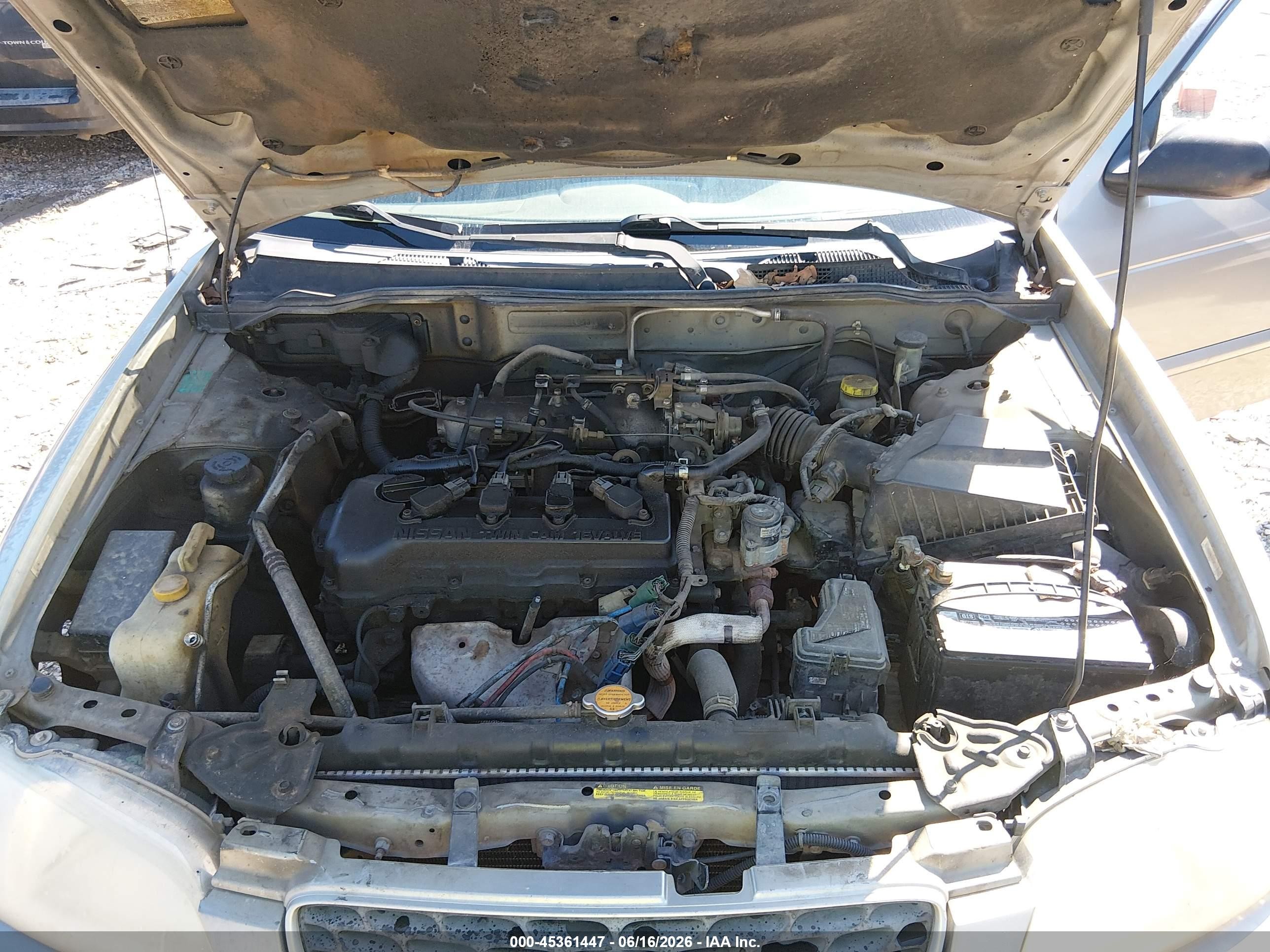 2002 Nissan Sentra Xe Серебряный vin: 3N1CB51D32L682466