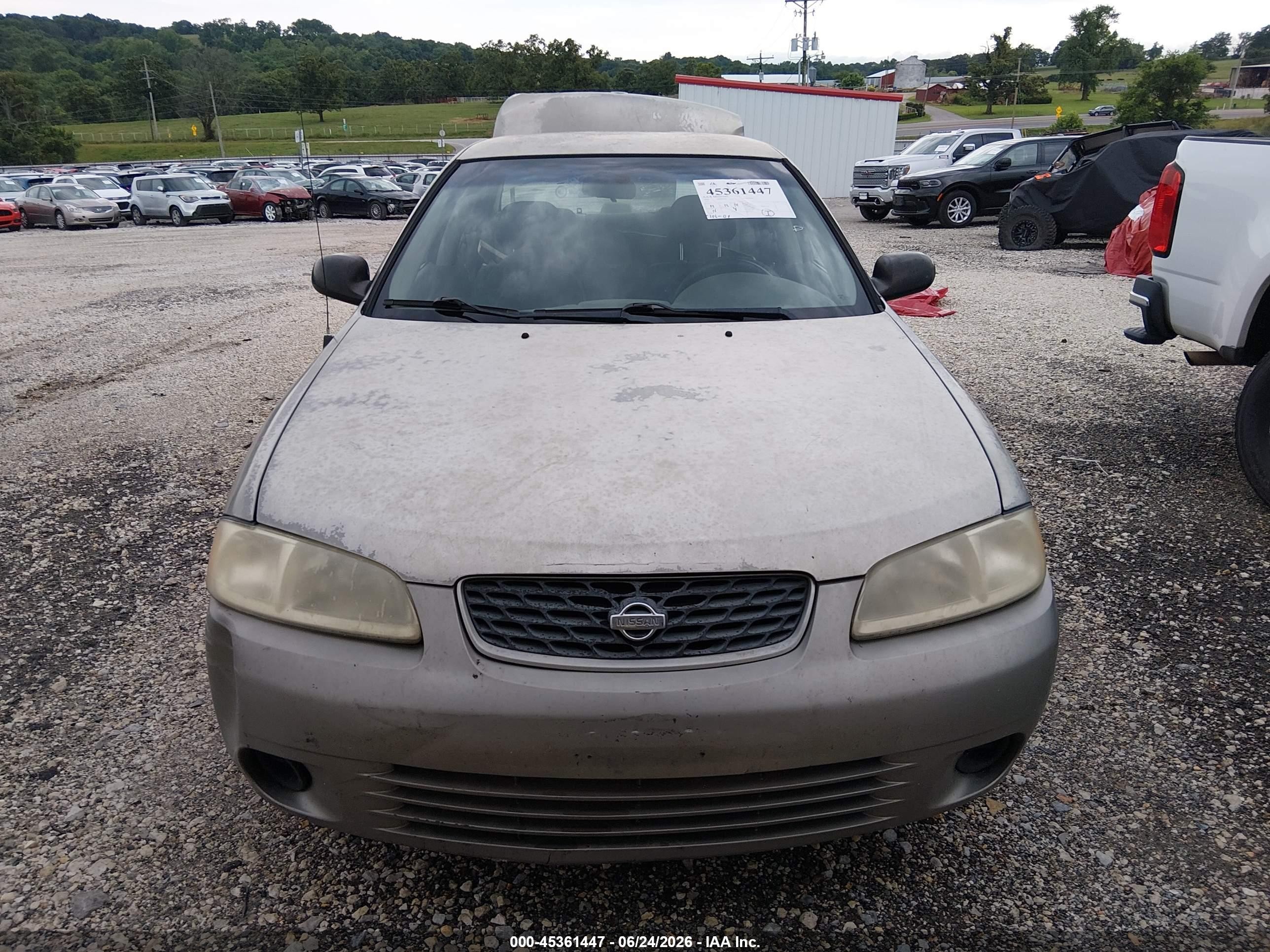 2002 Nissan Sentra Xe Серебряный vin: 3N1CB51D32L682466