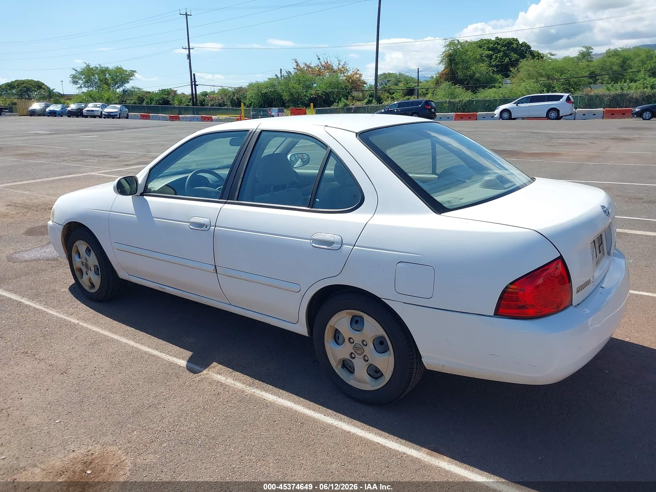 2004 Nissan Sentra 1.8s White vin: 3N1CB51D34L457385