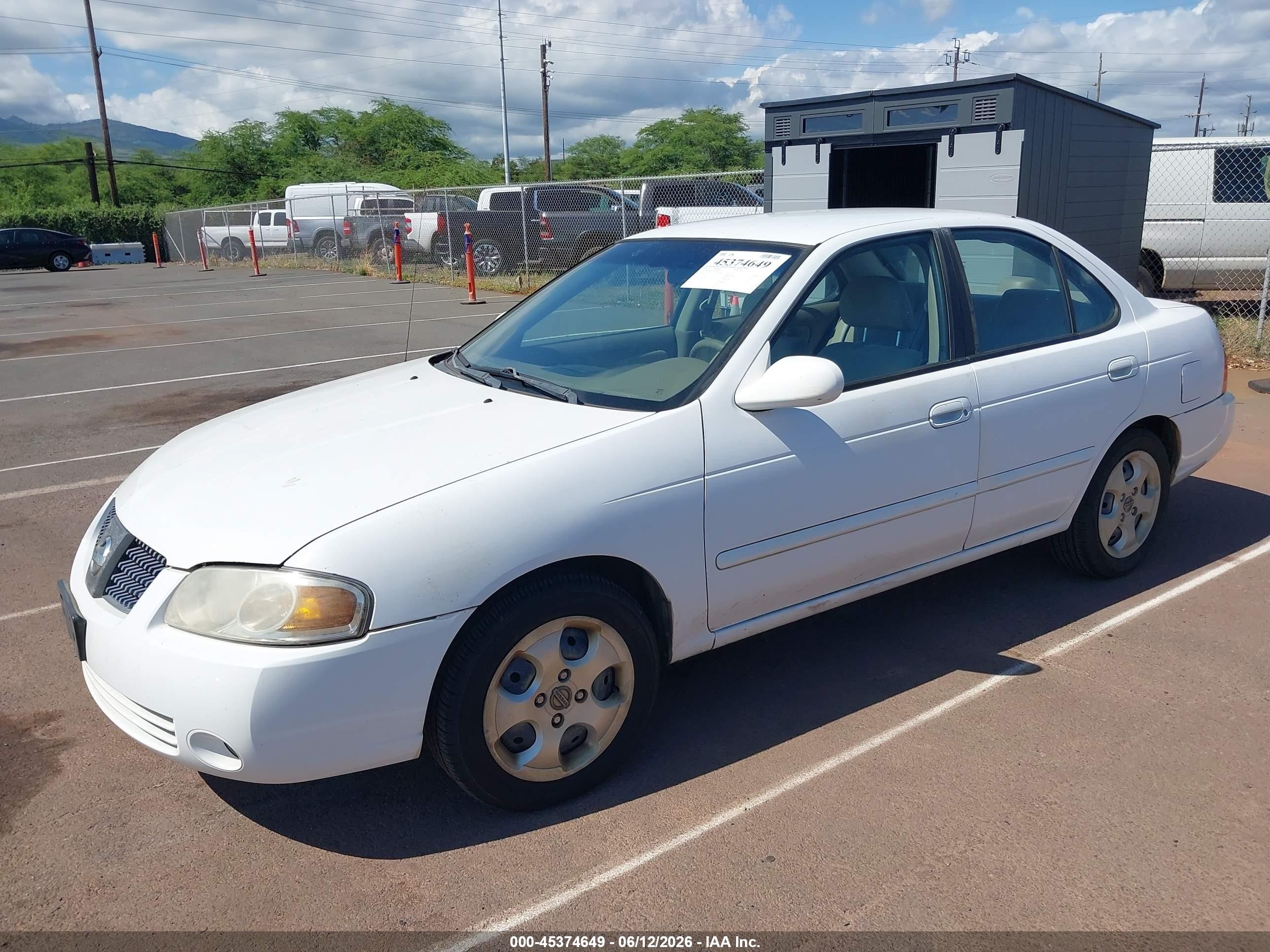 2004 Nissan Sentra 1.8s White vin: 3N1CB51D34L457385