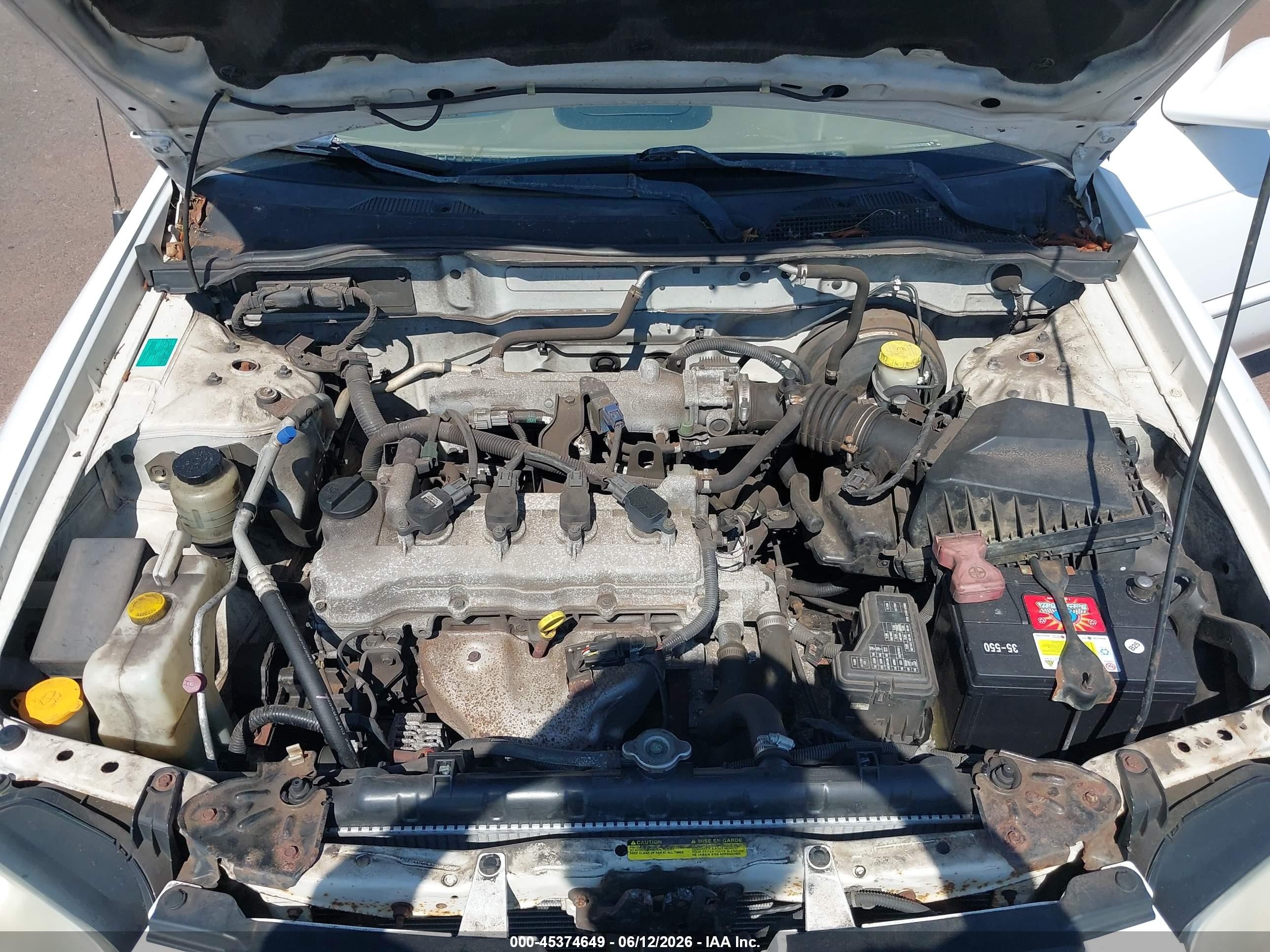 2004 Nissan Sentra 1.8s White vin: 3N1CB51D34L457385
