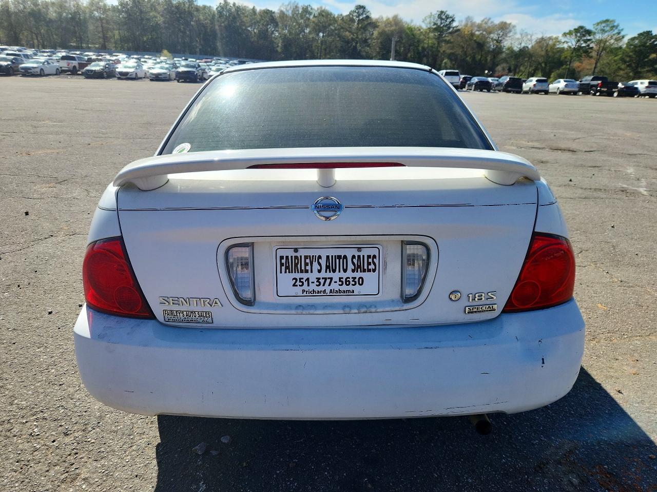 2005 Nissan Sentra 1.8 White vin: 3N1CB51D35L520390