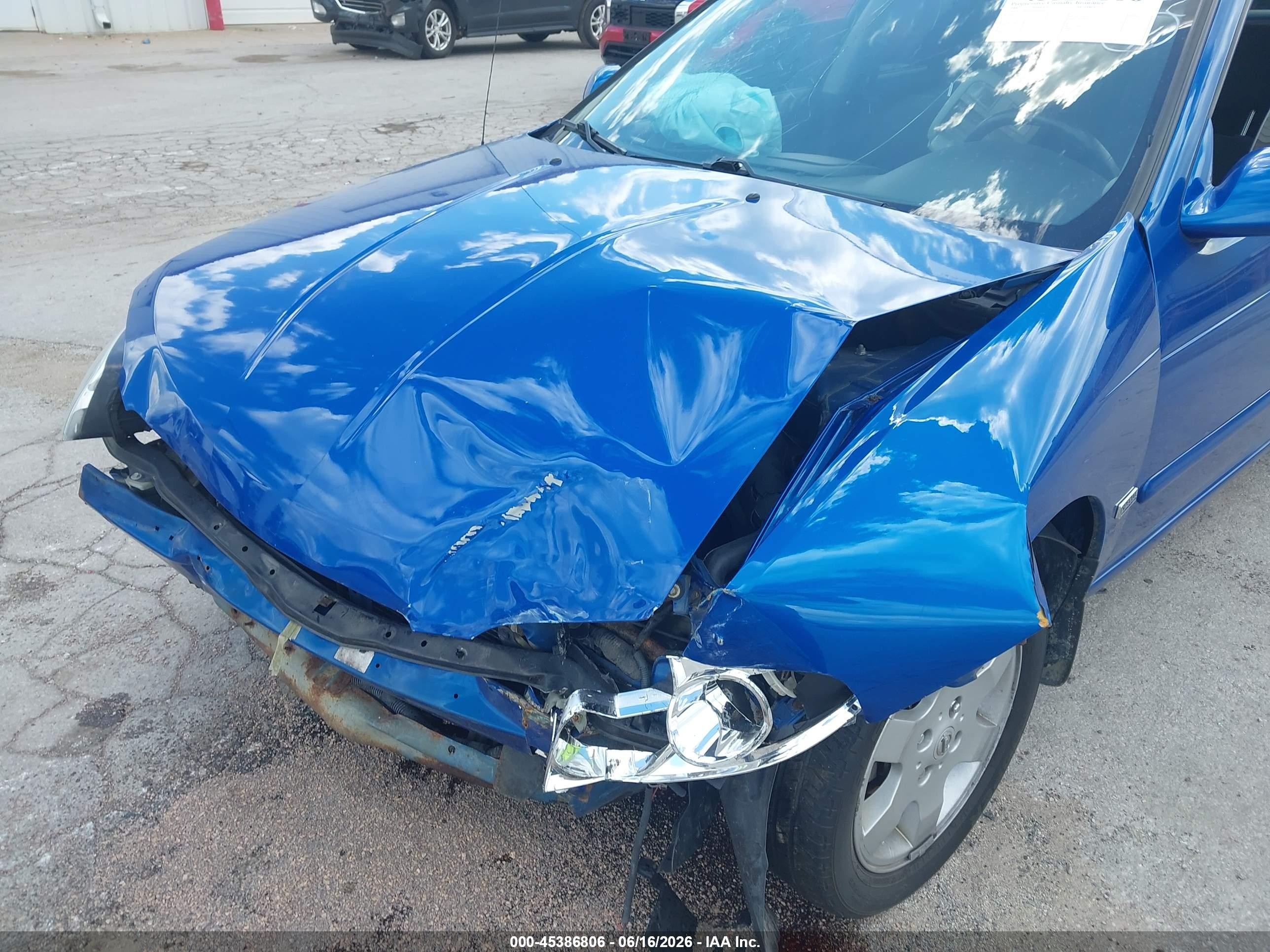 2006 Nissan Sentra 1.8s Blue vin: 3N1CB51D36L494097