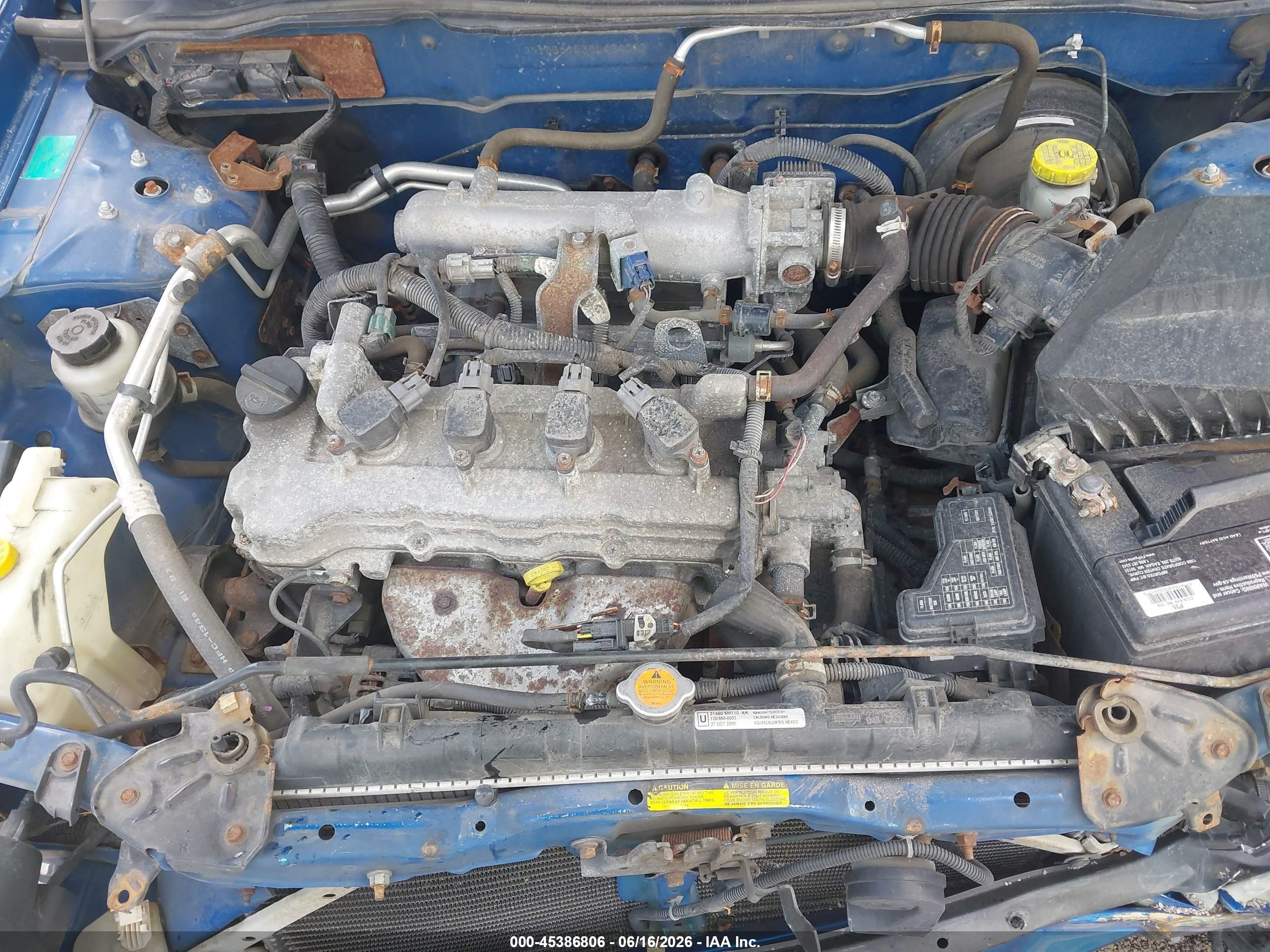 2006 Nissan Sentra 1.8s Blue vin: 3N1CB51D36L494097