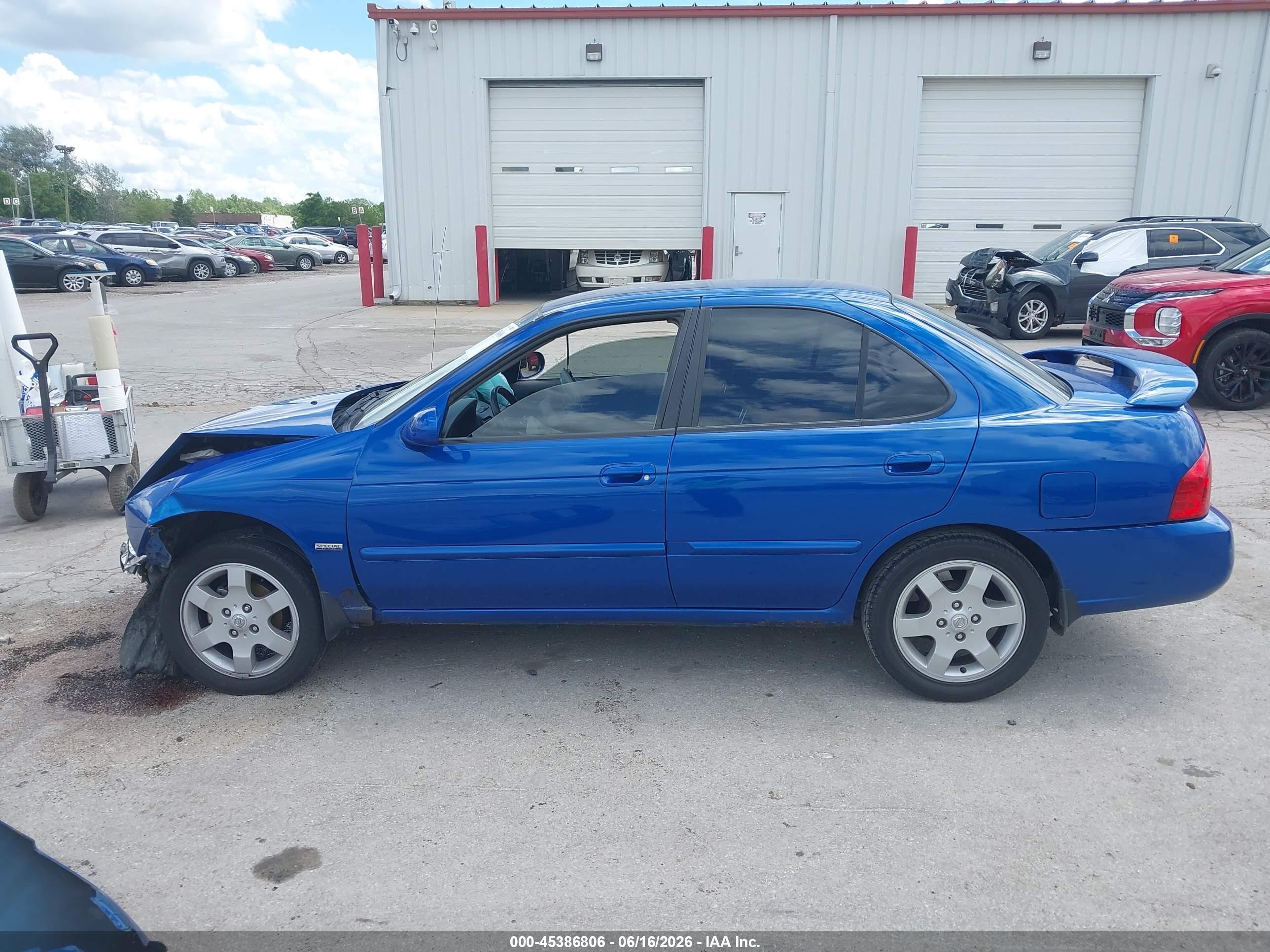 2006 Nissan Sentra 1.8s Blue vin: 3N1CB51D36L494097