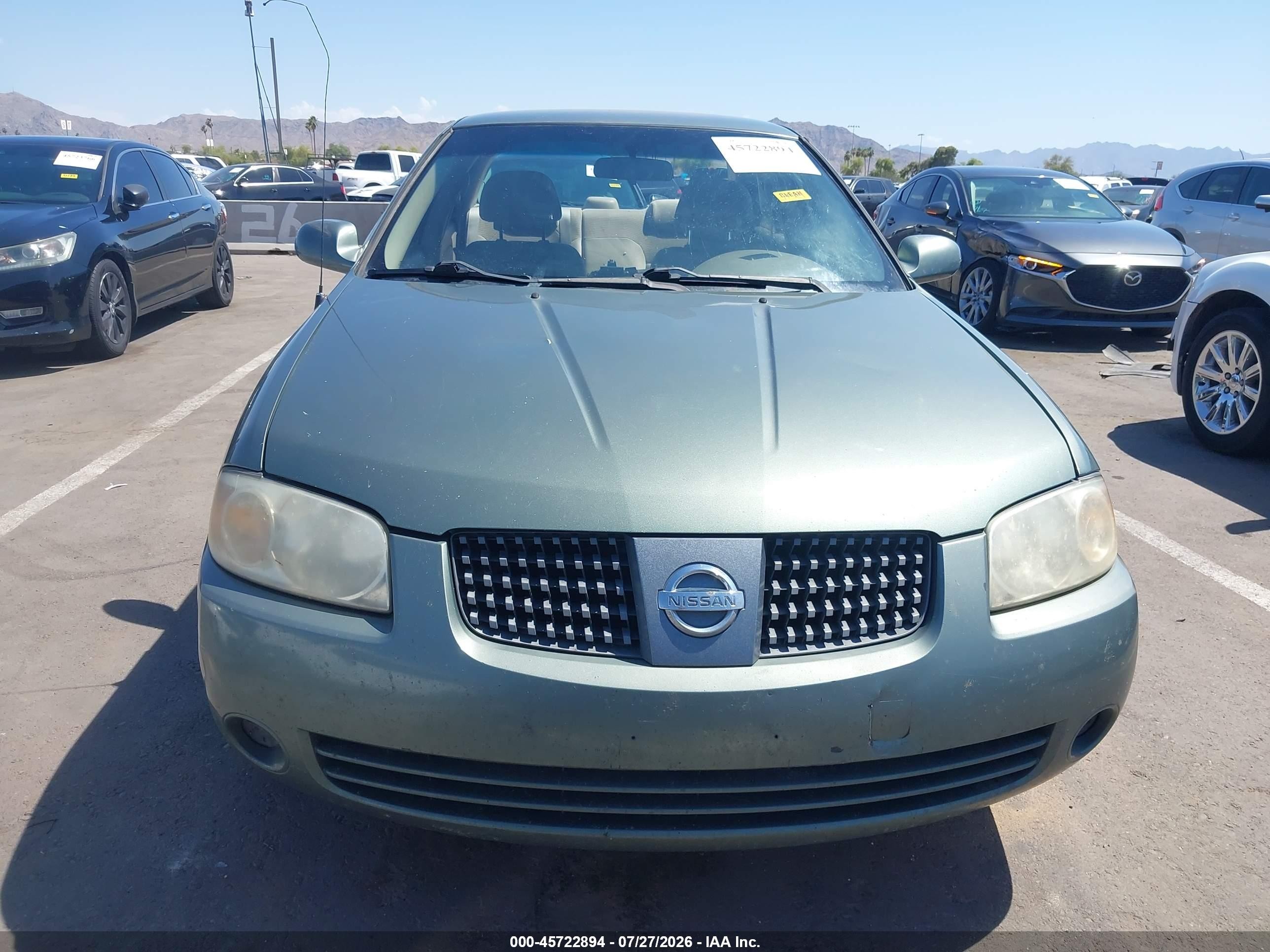 2006 Nissan Sentra 1.8s Green vin: 3N1CB51D36L528460