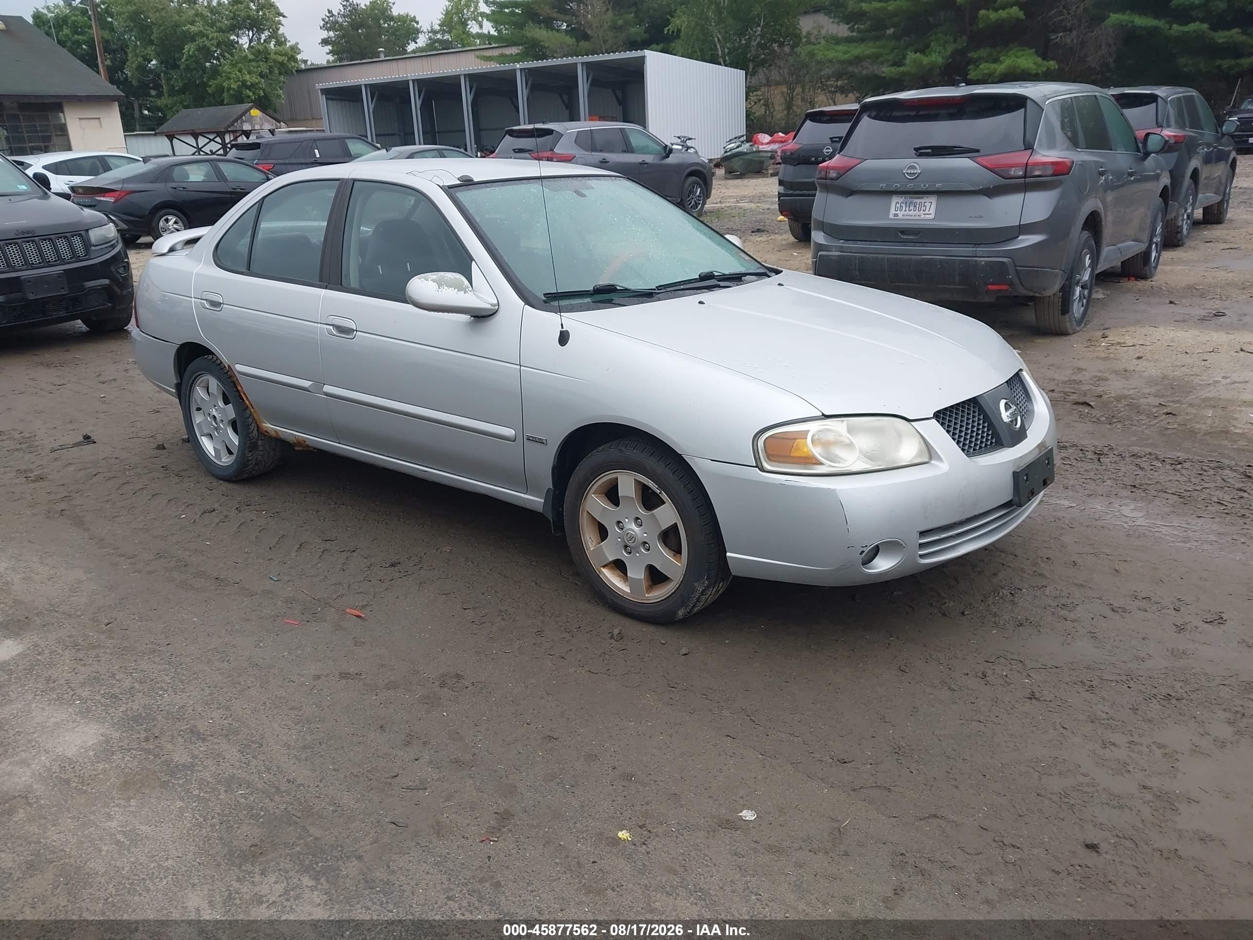 2006 Nissan Sentra 1.8s Silver vin: 3N1CB51D36L532914